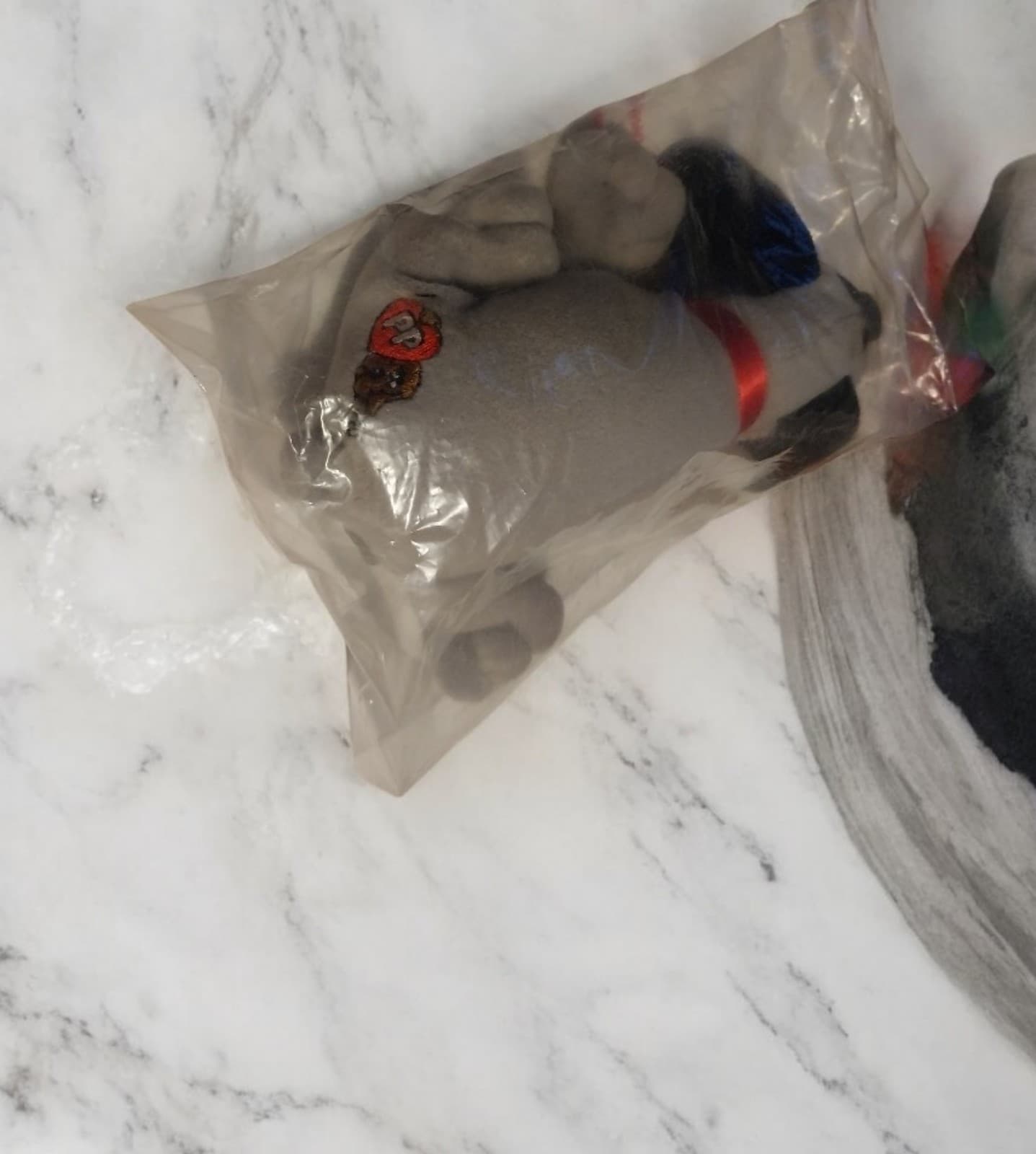 Vintage 1986 Tonka Pound Puppies Newborns Plush 8" Stuffed Animal Toy Gray Dog - Thumbnail 3