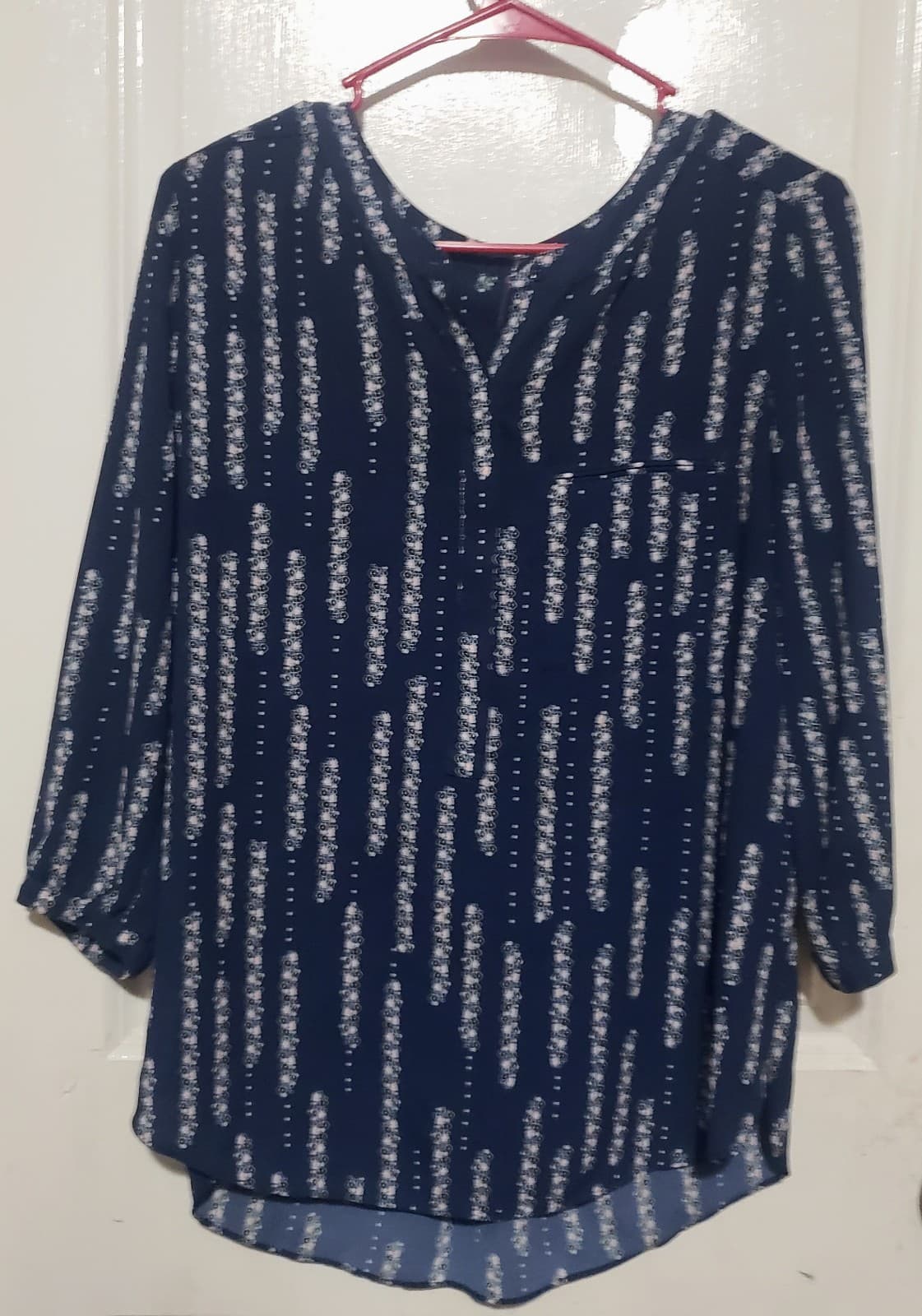 NYDJ Bouse In Navy Blue Print - Image 1