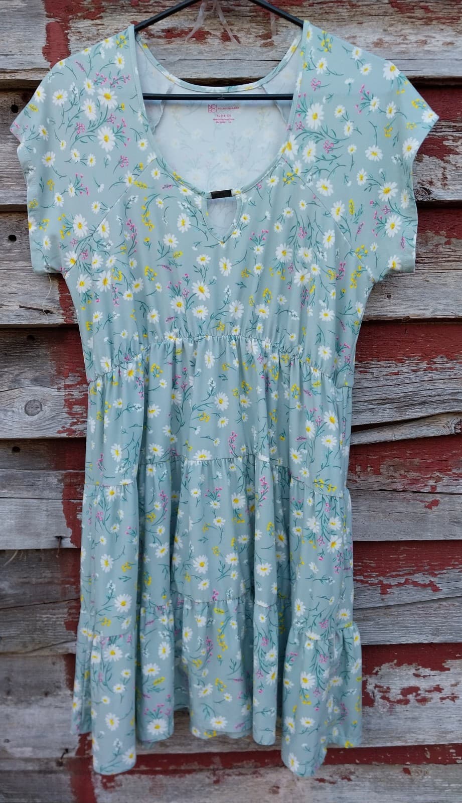 No Boundaries Juniors Cutout Babydoll Dress, Sizes XL (15-17) - Image 1