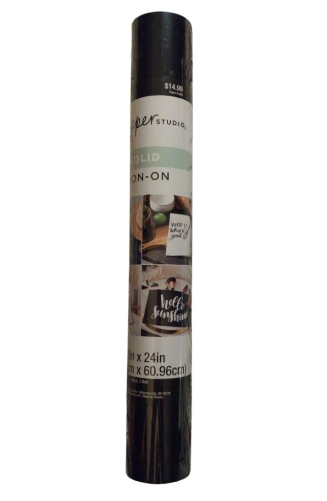 The Paper Studio Solid Iron On 12"x 24". Black - Image 1