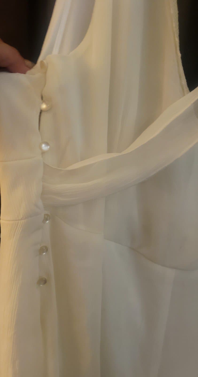 Jonathan Martin Studio midi Dress Women's size 16 egg shell white - Thumbnail 9