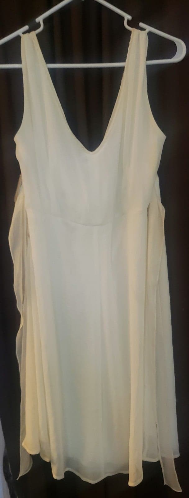 Jonathan Martin Studio midi Dress Women's size 16 egg shell white - Thumbnail 8