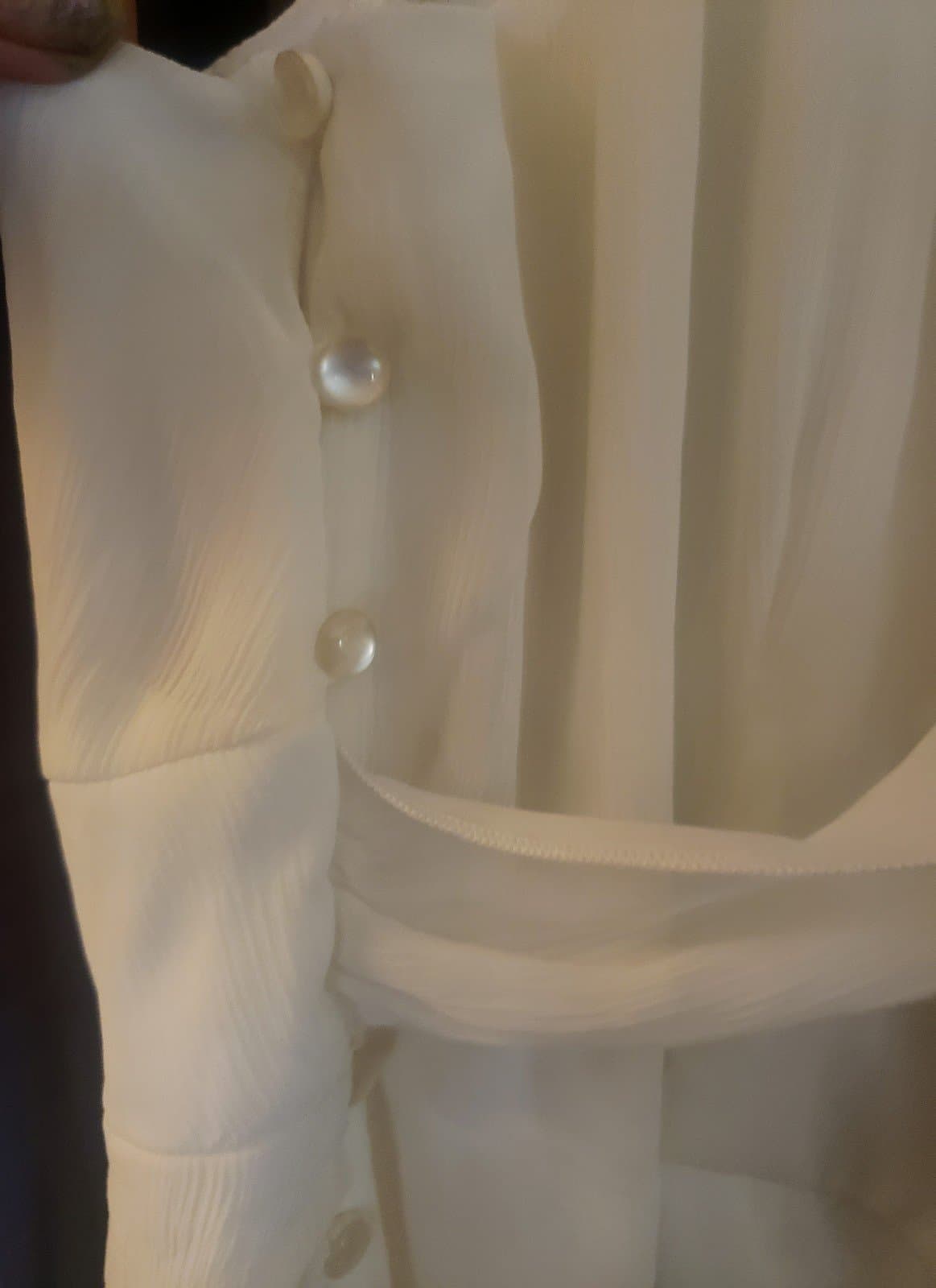 Jonathan Martin Studio midi Dress Women's size 16 egg shell white - Thumbnail 10