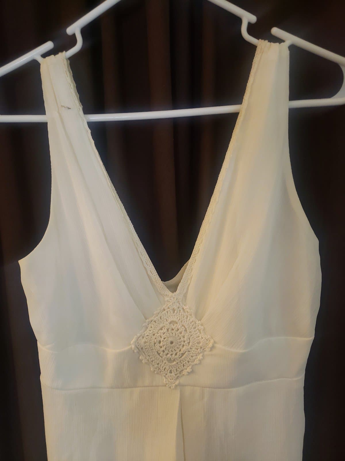 Jonathan Martin Studio midi Dress Women's size 16 egg shell white - Thumbnail 2