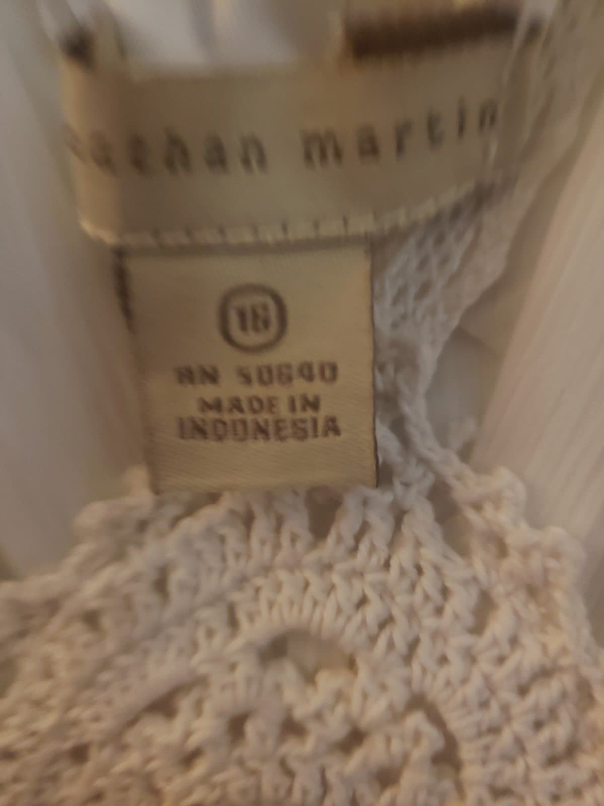 Jonathan Martin Studio midi Dress Women's size 16 egg shell white - Thumbnail 4