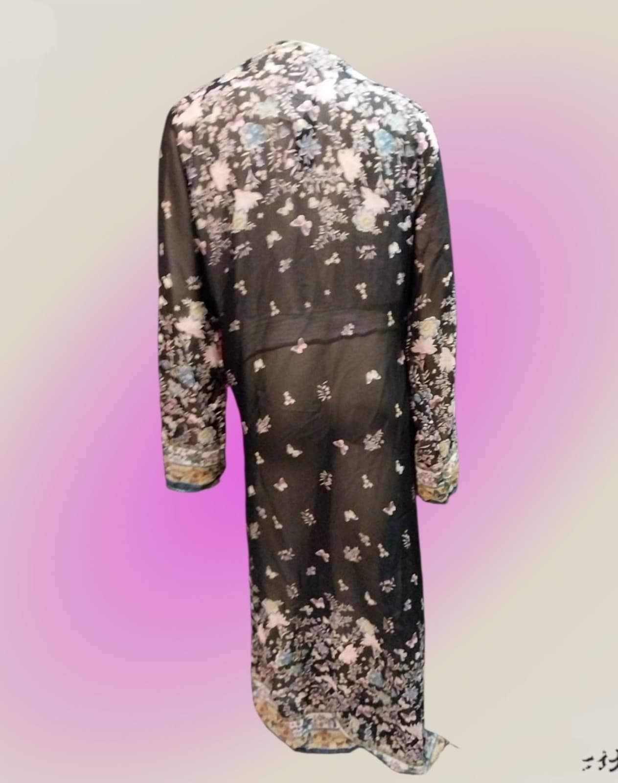 Zanzea Collection duster, beautiful & whimsical with flowers & butterflies, 5XL - Thumbnail 2