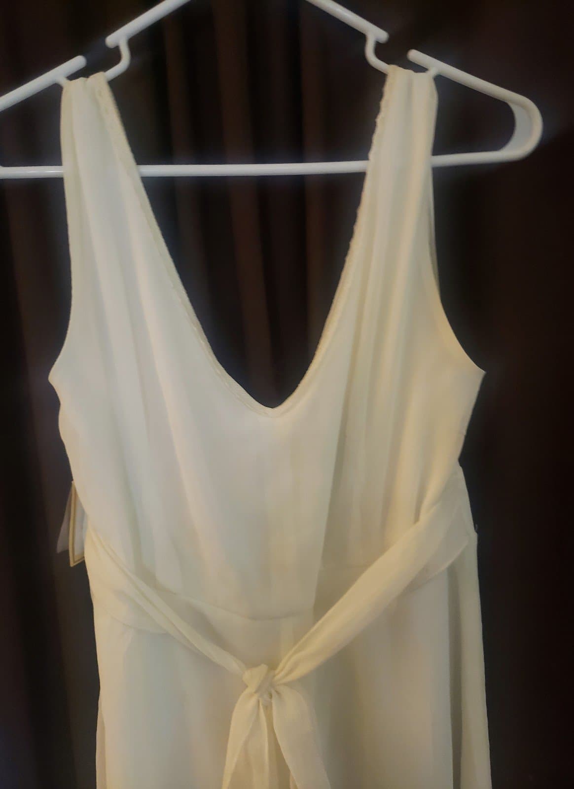 Jonathan Martin Studio midi Dress Women's size 16 egg shell white - Thumbnail 7