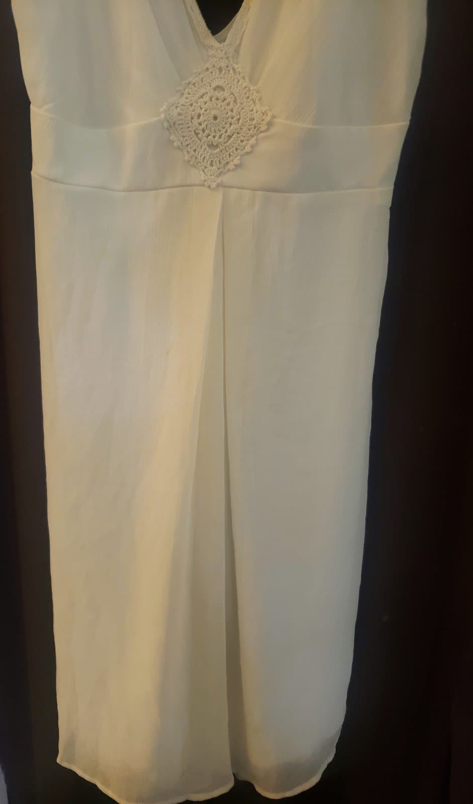 Jonathan Martin Studio midi Dress Women's size 16 egg shell white - Thumbnail 3