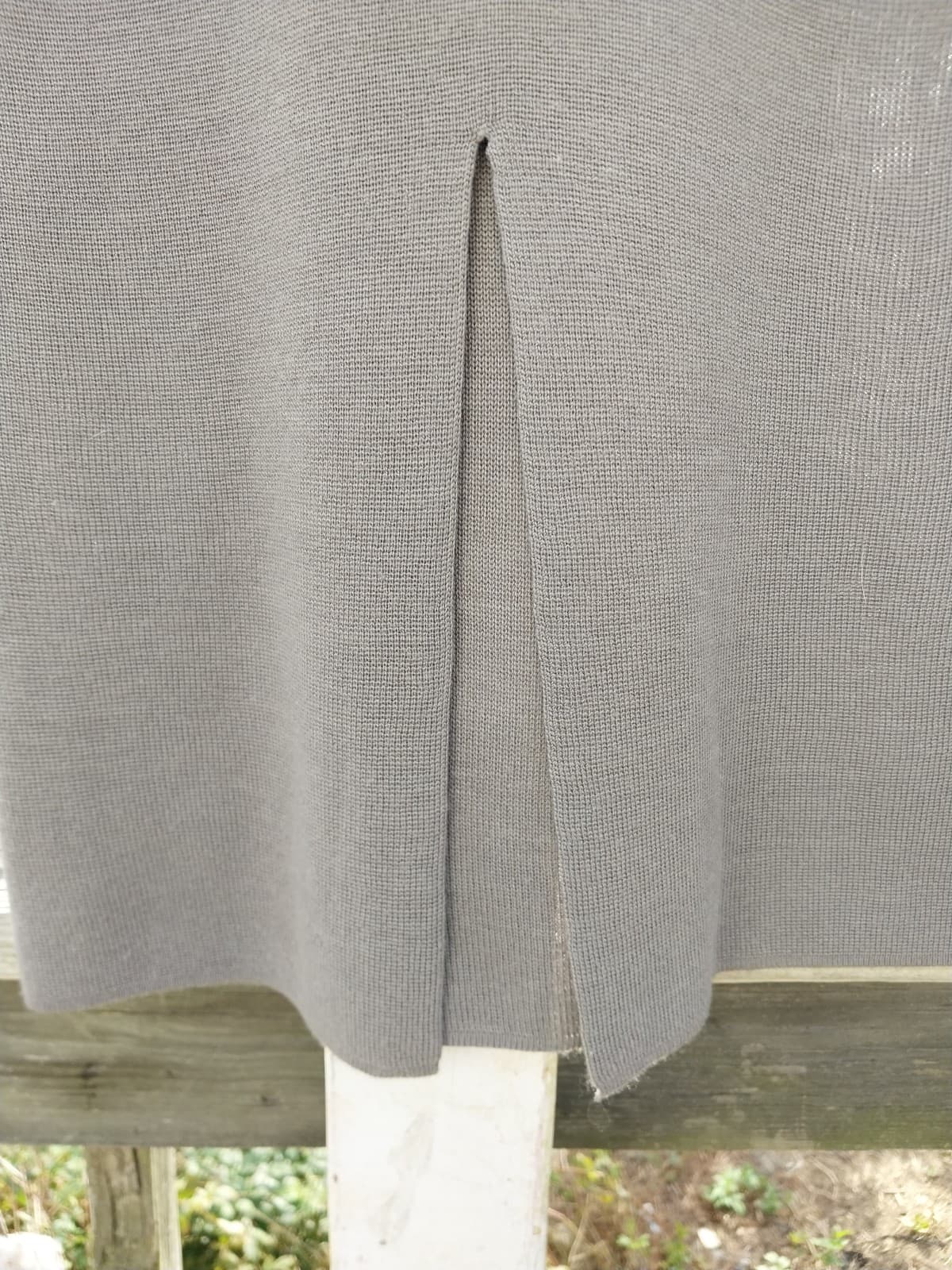 Grace KnitWear Long Grey Skirt - Thumbnail 3
