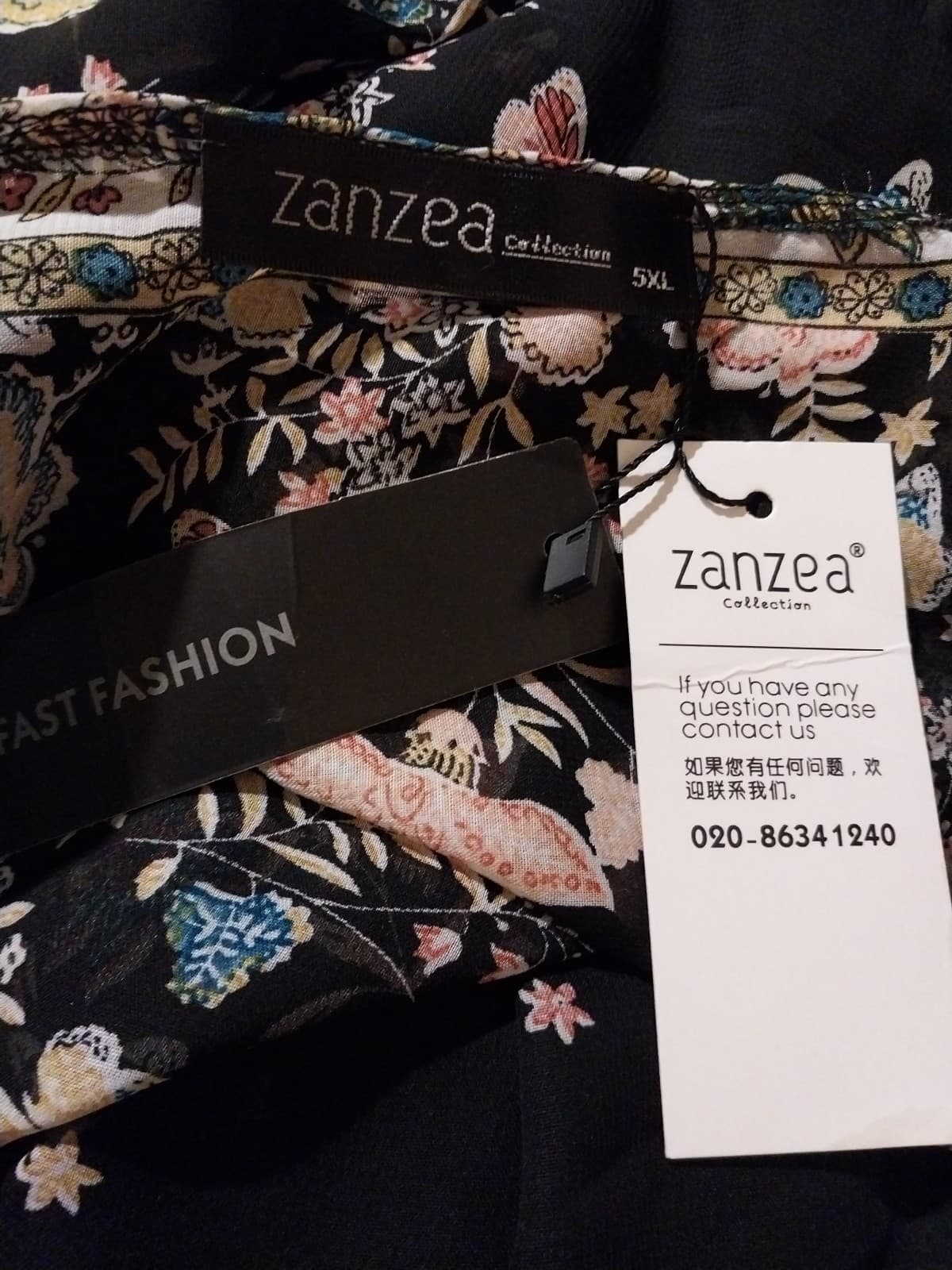Zanzea Collection duster, beautiful & whimsical with flowers & butterflies, 5XL - Thumbnail 3