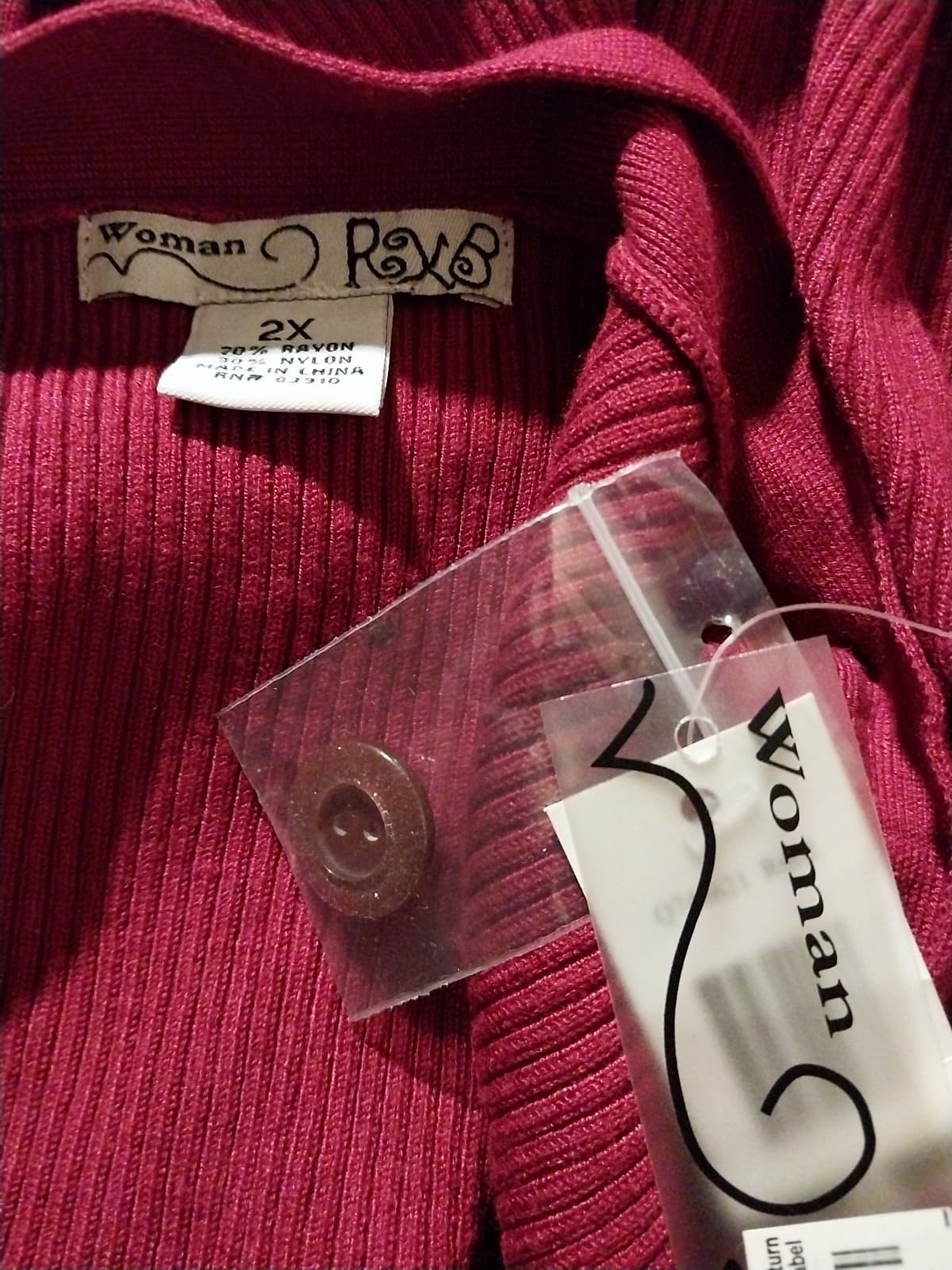 Woman RXB Maroon Dress. Very stylish. Size 2X - Thumbnail 4