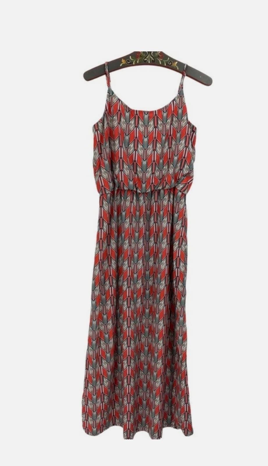 A Byer Maxi Dress Size Medium Geometric Print Spaghetti Straps - Image 1