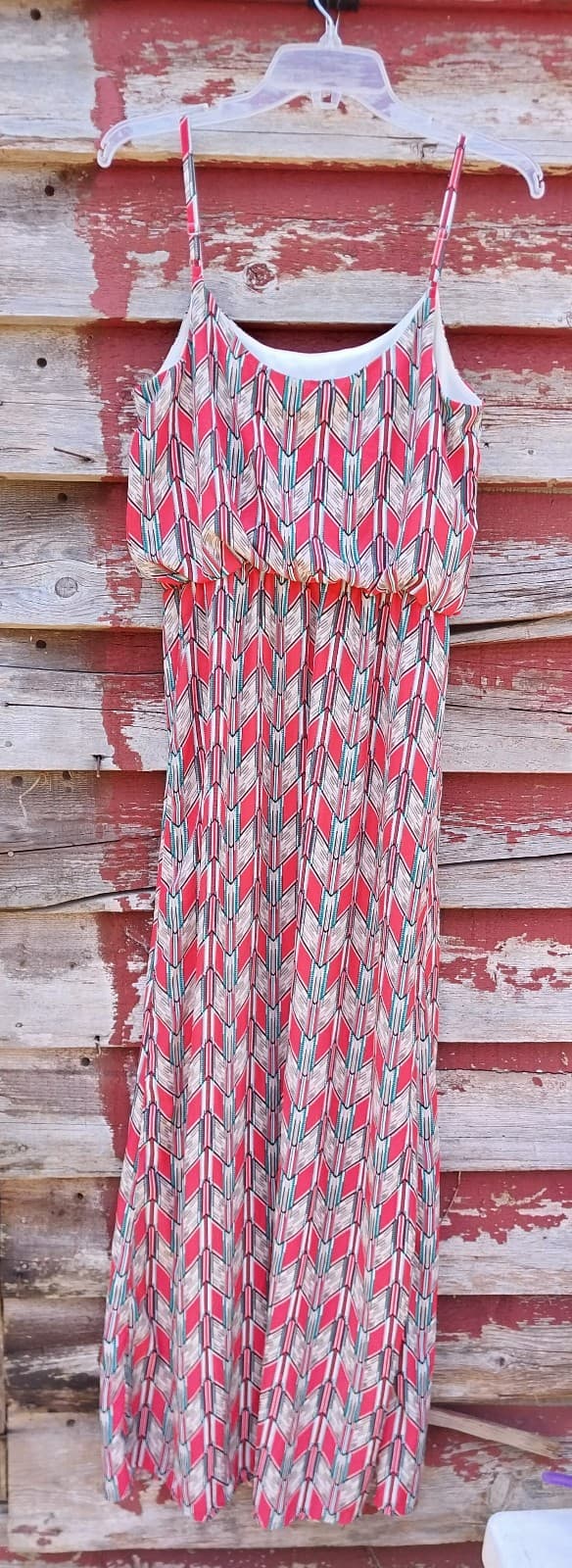 A Byer Maxi Dress Size Medium Geometric Print Spaghetti Straps - Thumbnail 2