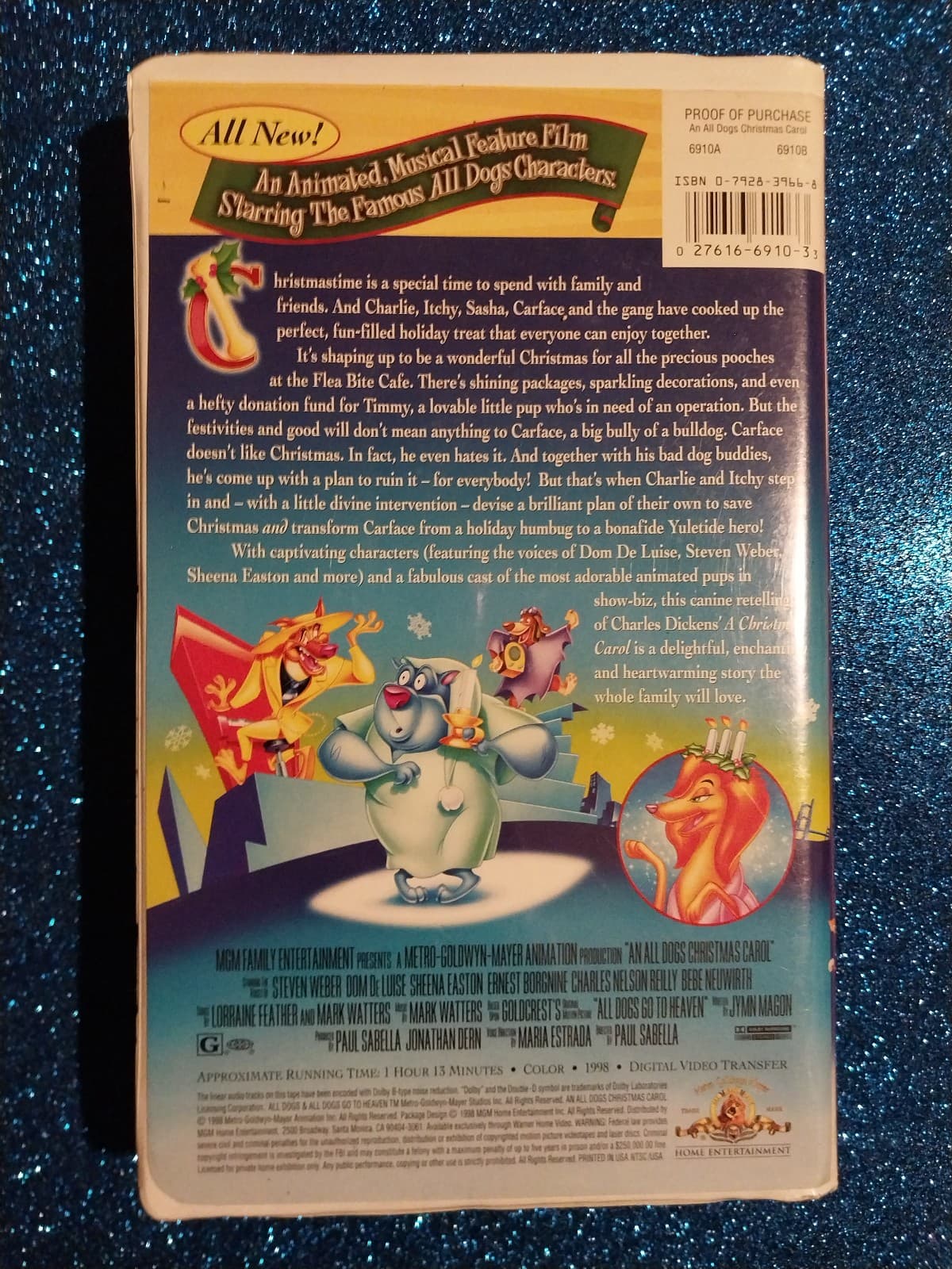 An All Dogs Christmas Carol VHS 1998 - Thumbnail 2