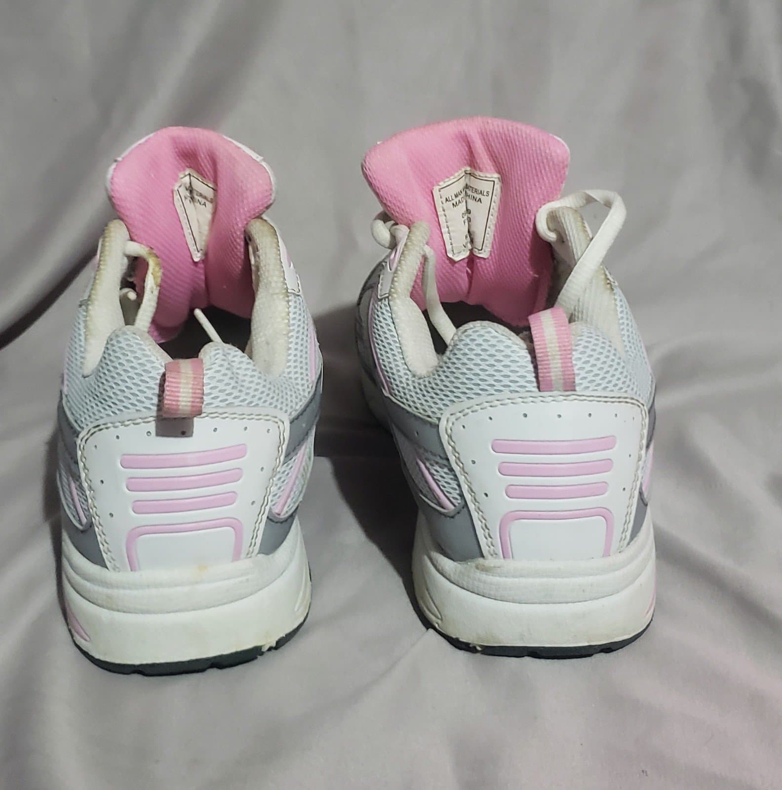 Target Women's Gray and Pink on white Tennis Shoes Size 8 1/2 - Thumbnail 3