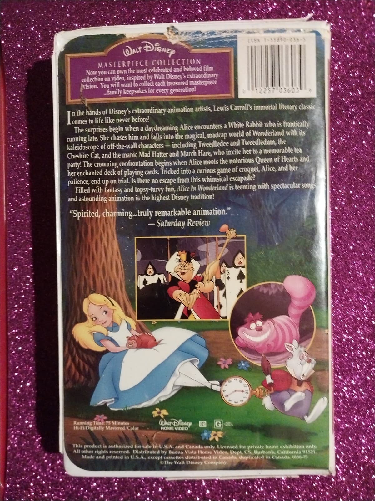 Alice in Wonderland VHS Tape 1997 Walt Disney Home Entertainment - Thumbnail 2