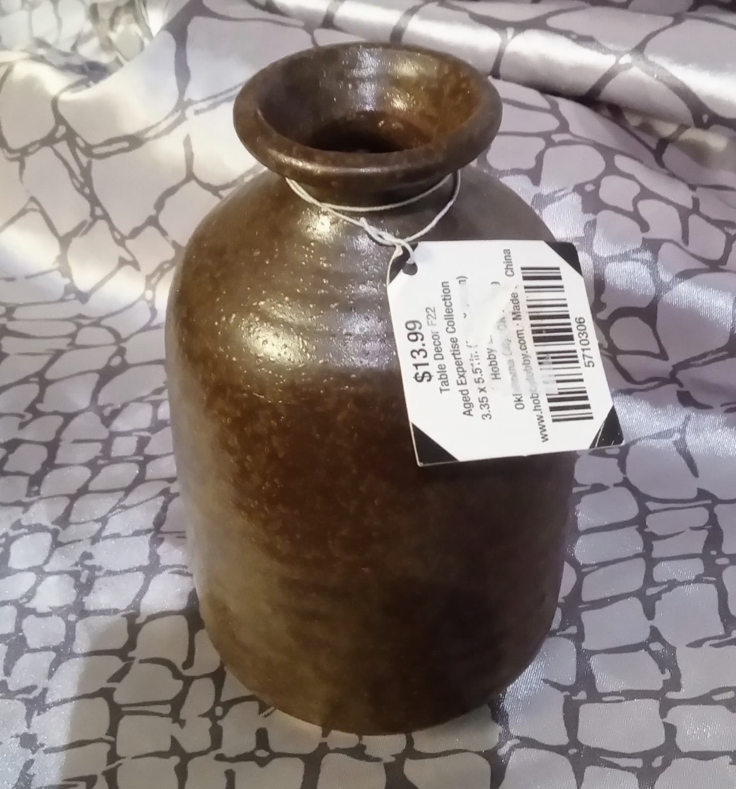 Vintage Brown Vase - Image 1