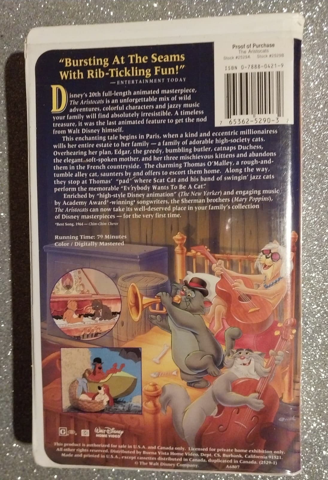 WALT DISNEY MASTERPIECE COLLECTION ..."THE ARISTOCATS". VHS - Thumbnail 2