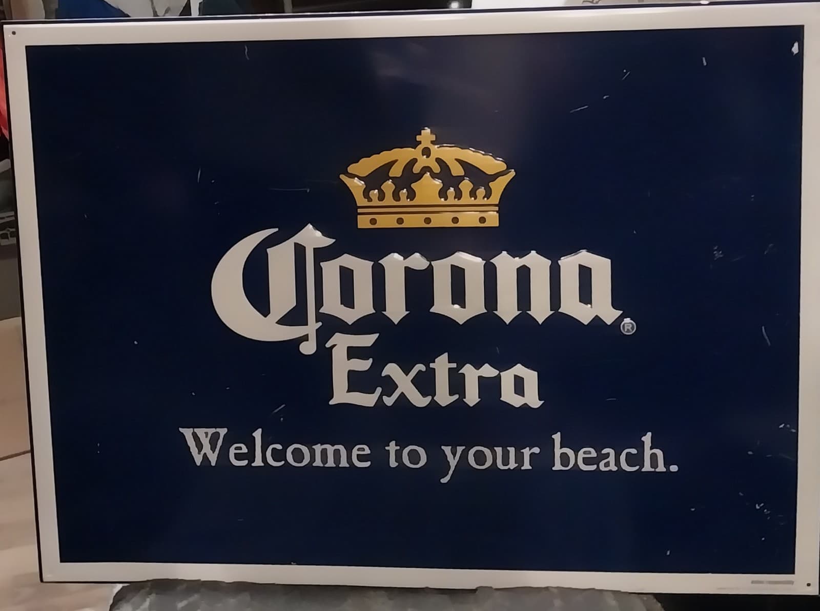 Corona Extra "Welcome To Your Beach" 18"×24" Metal Sign Mancave Bar Decor - Image 1
