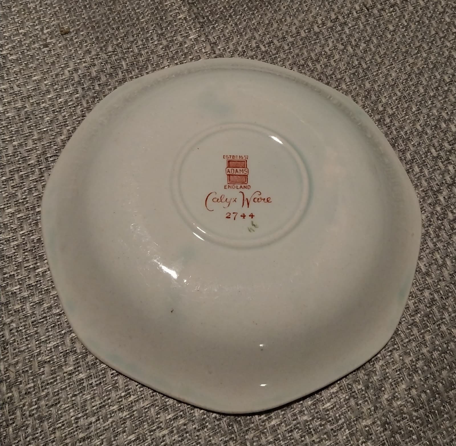Calyx Ware Vintage Adams England Singapore Bird 2744 Saucer Plate - Thumbnail 2