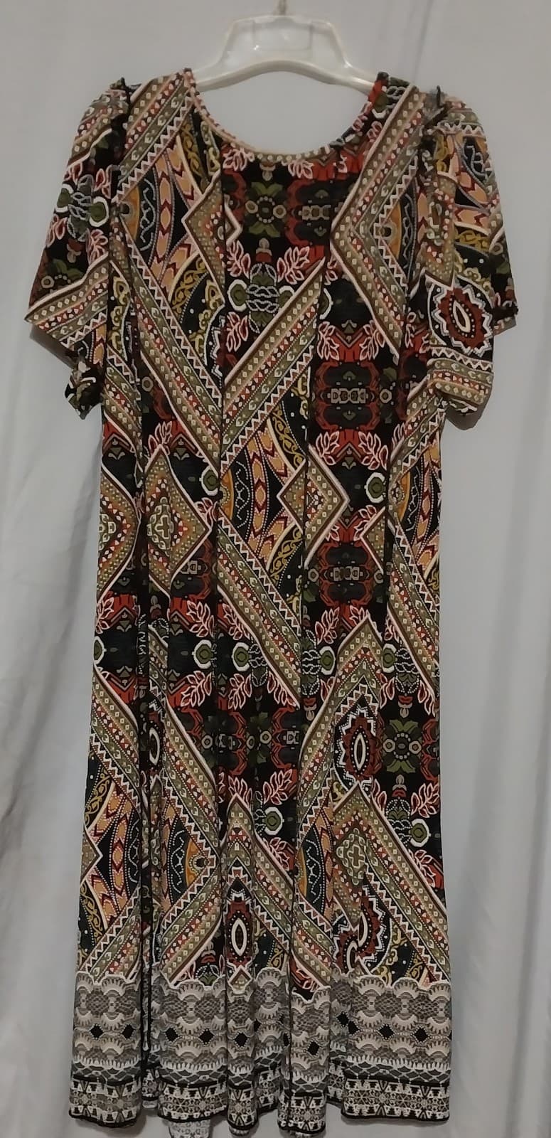Cato Est 1946 Womens Shirt Dress. Liquid Knit Stretch Boho Festive - Thumbnail 3