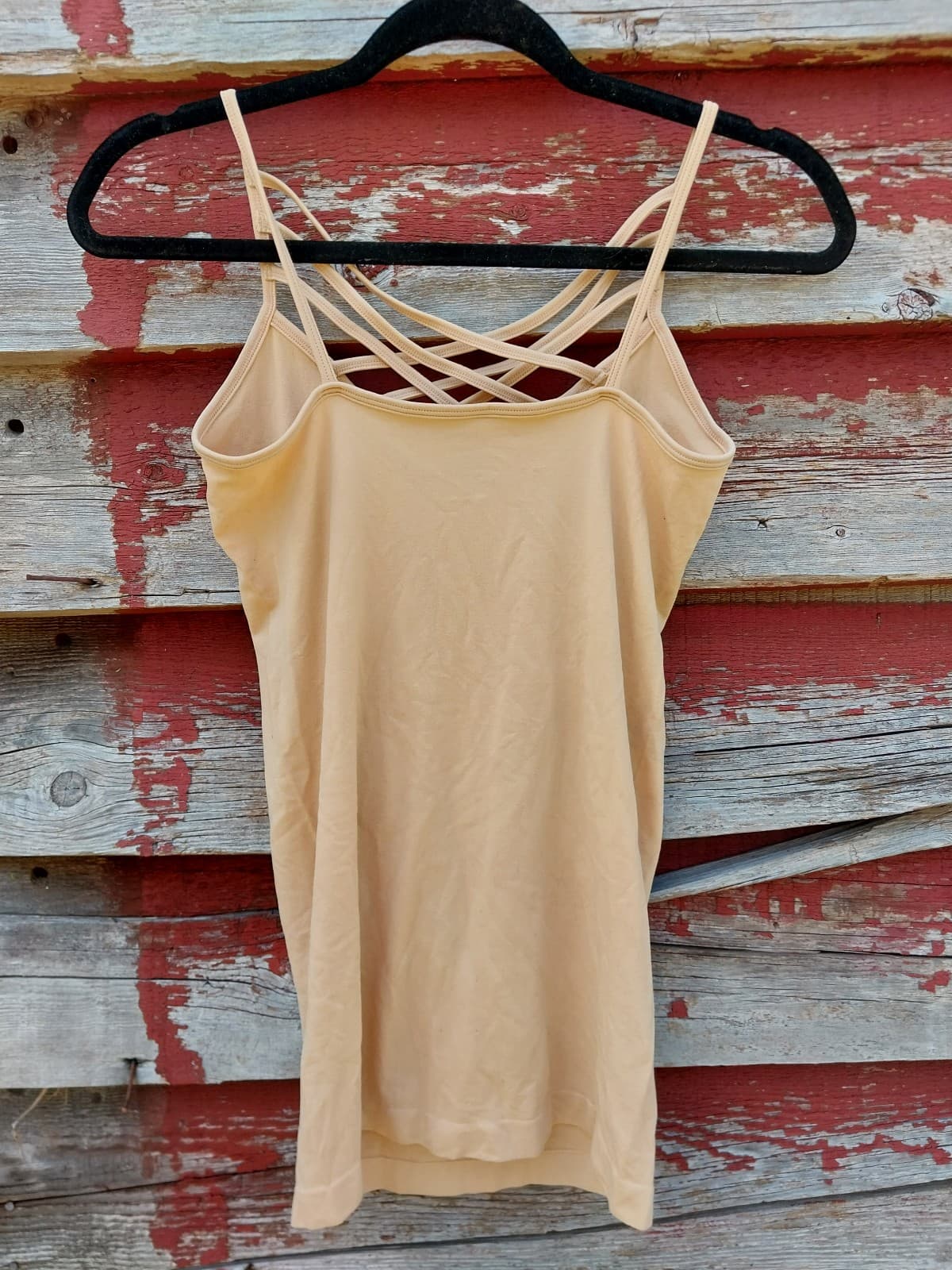 New Zenana Women's Seamless Triple Criss Cross Front Long Cami Tank Top - Thumbnail 3