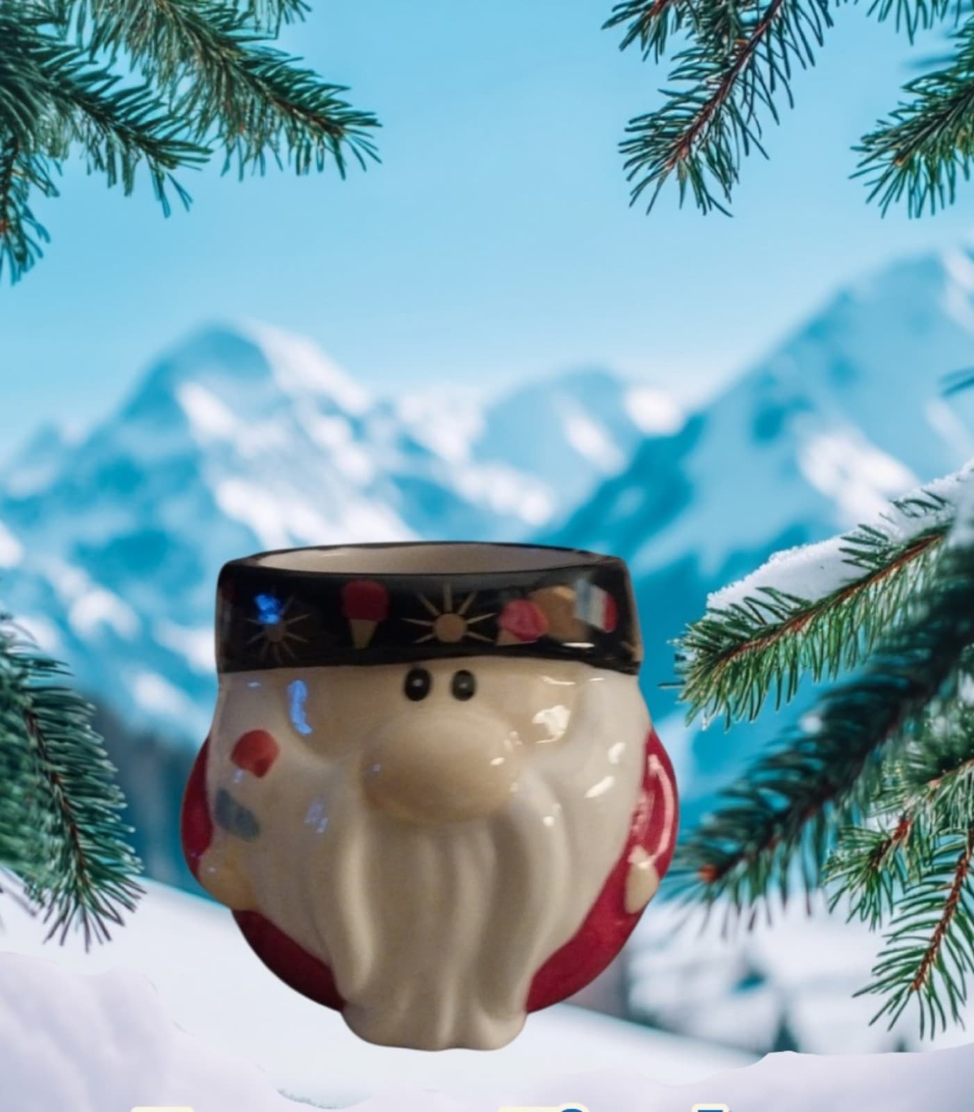 Santa Claus Christmas Candle Holder - Image 1