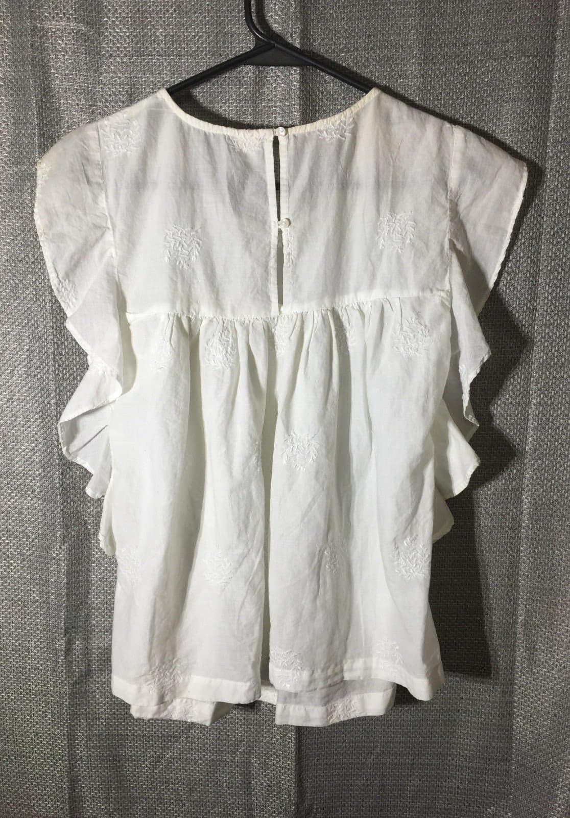 Old Navy Embroidered Ruffle-Sleeve Top for Women - Thumbnail 3