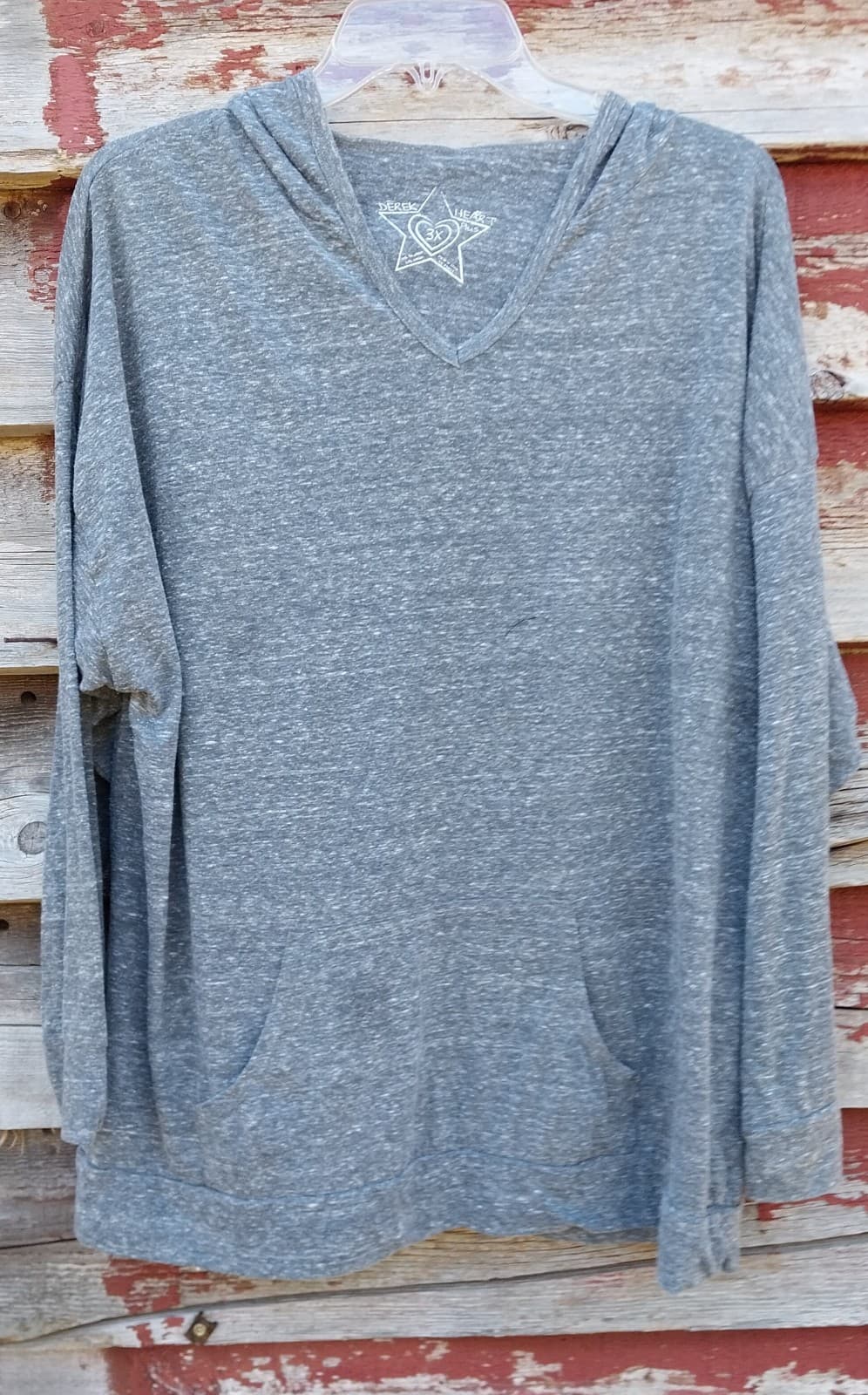 Women's Derek Heart Junior's Hoodie Lightweight Long Sleeve 3XL Gray. - Thumbnail 3