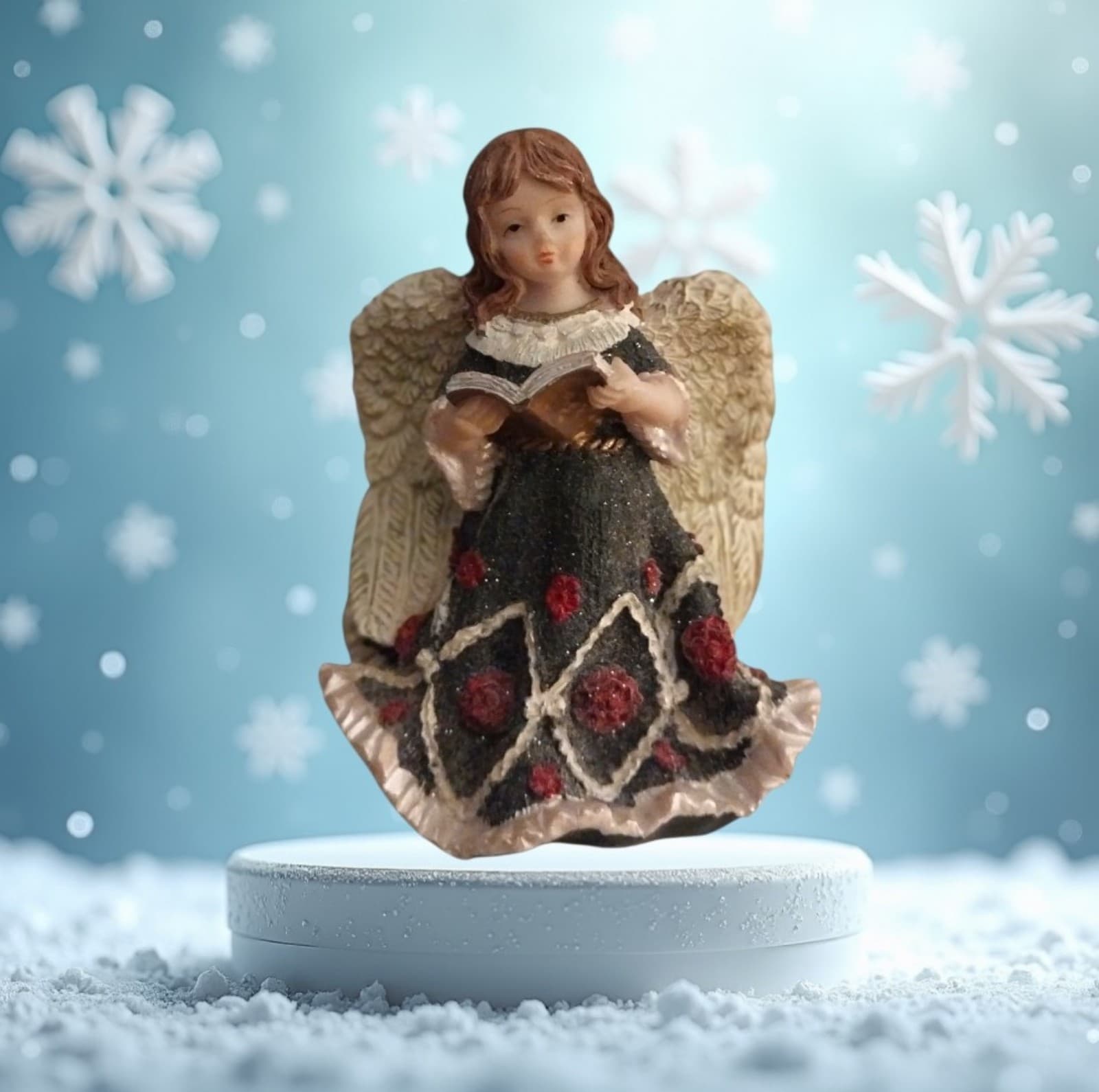 Angel Holding Book Singing. 4.5" Height - Image 1