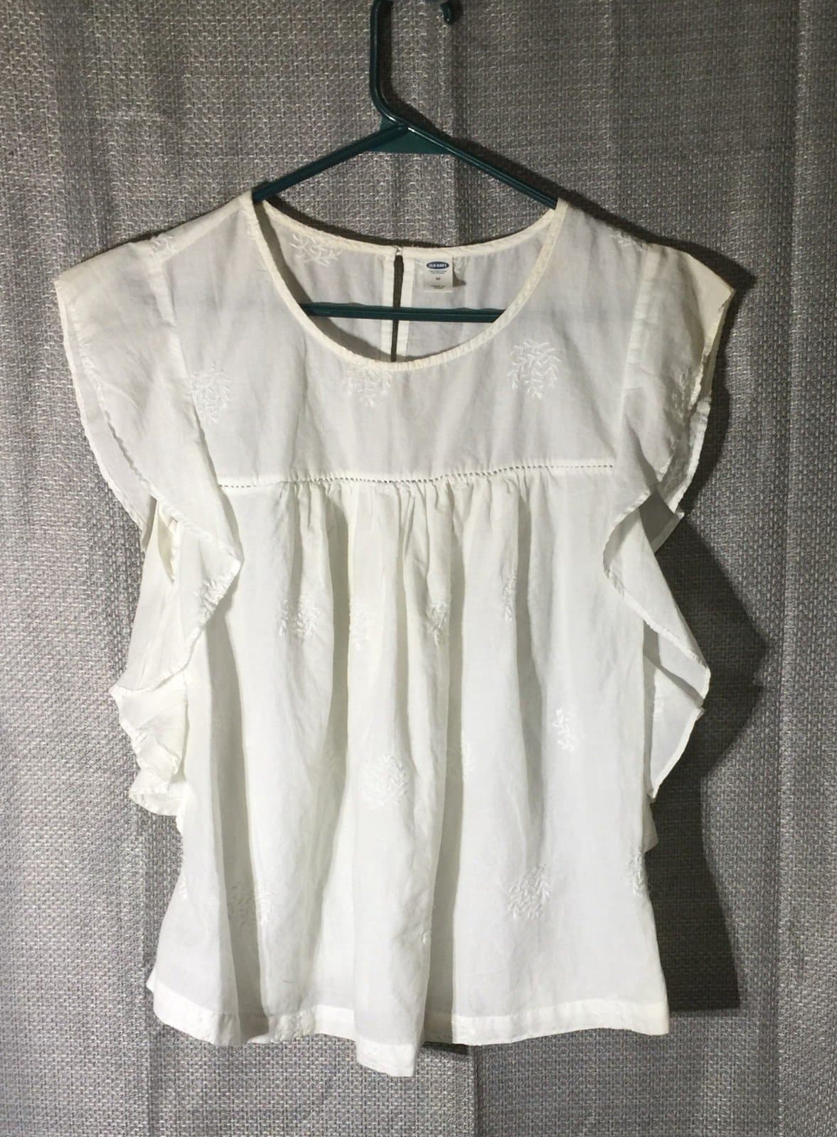 Old Navy Embroidered Ruffle-Sleeve Top for Women - Image 1