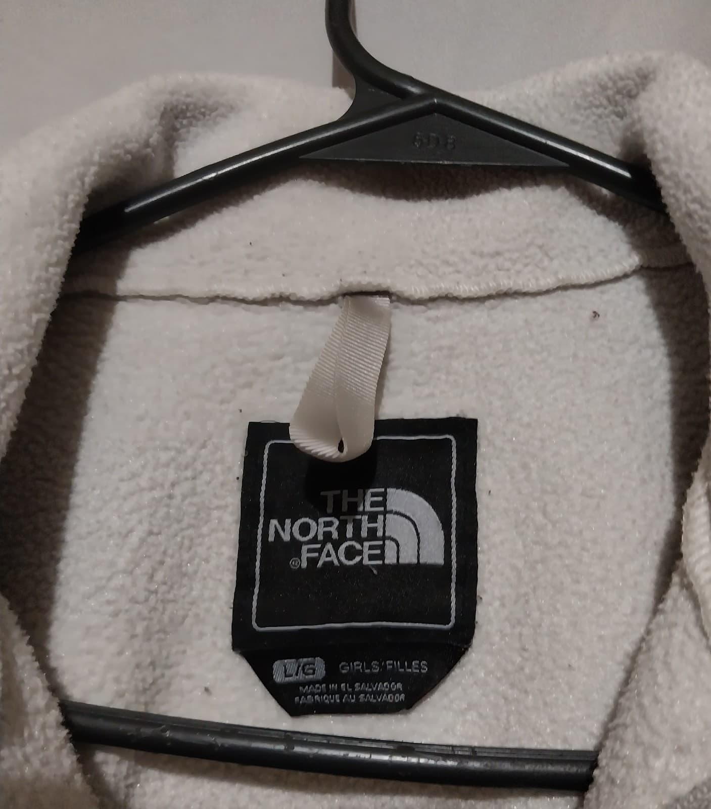 North Face Denali Girls Fleece Jacket light grey. Size Large - Thumbnail 2