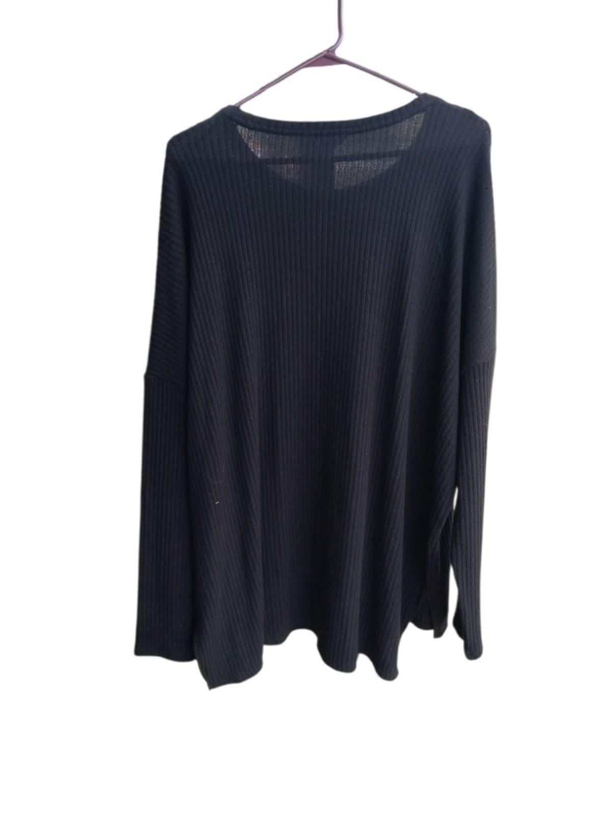 TimeandTru Black Long Sleeve Shirt. Size XL - Thumbnail 2