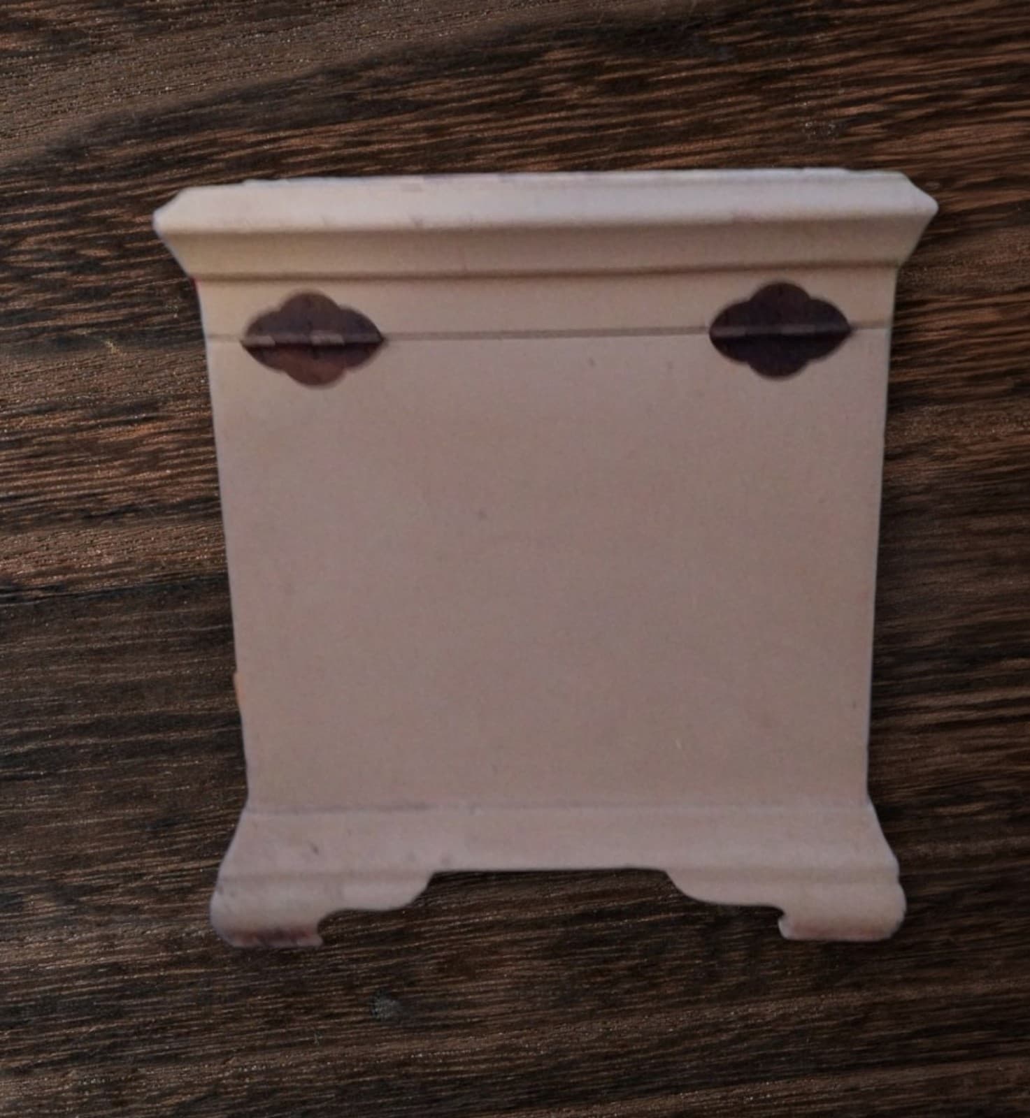 Beautiful Vintage Style Hand Painted "Yellow Roses" Storage Box - 13"x13"x14" - Thumbnail 4