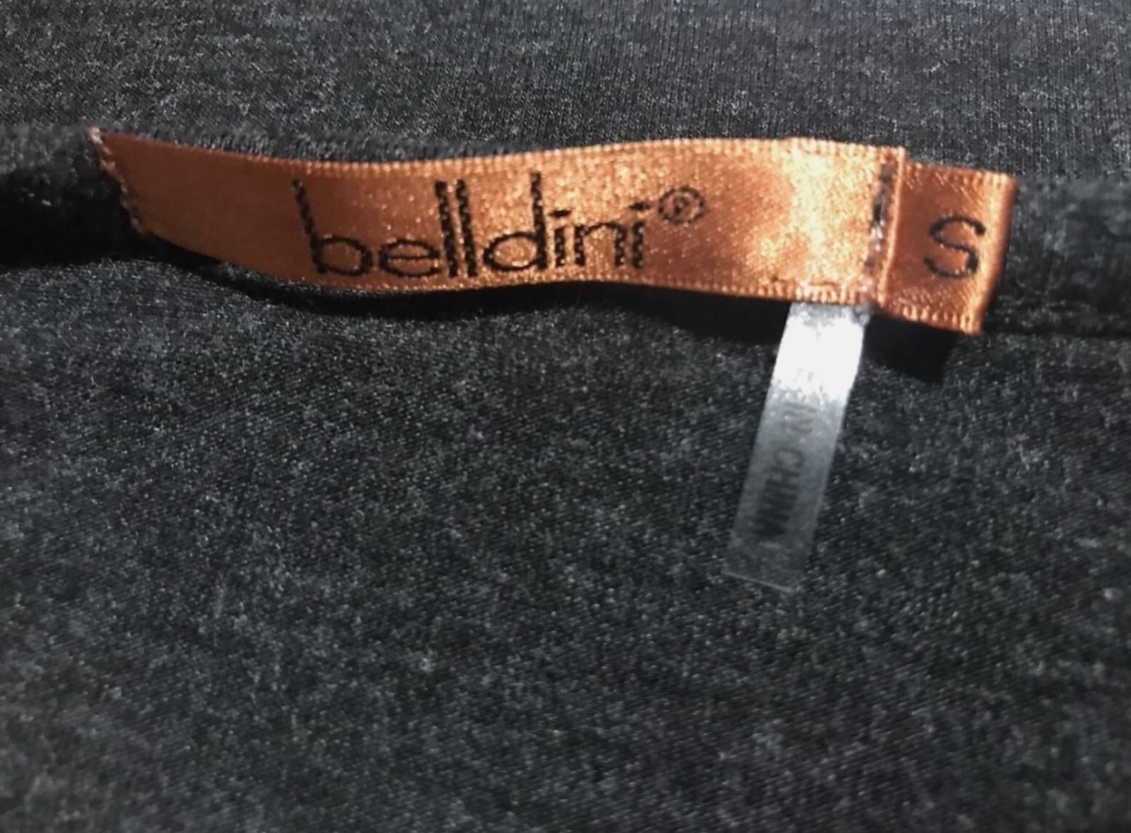 Belldini Gray Cold Shoulder Blouse Shirt Silver Rivets 3/4 Sleeve Size Small - Thumbnail 6