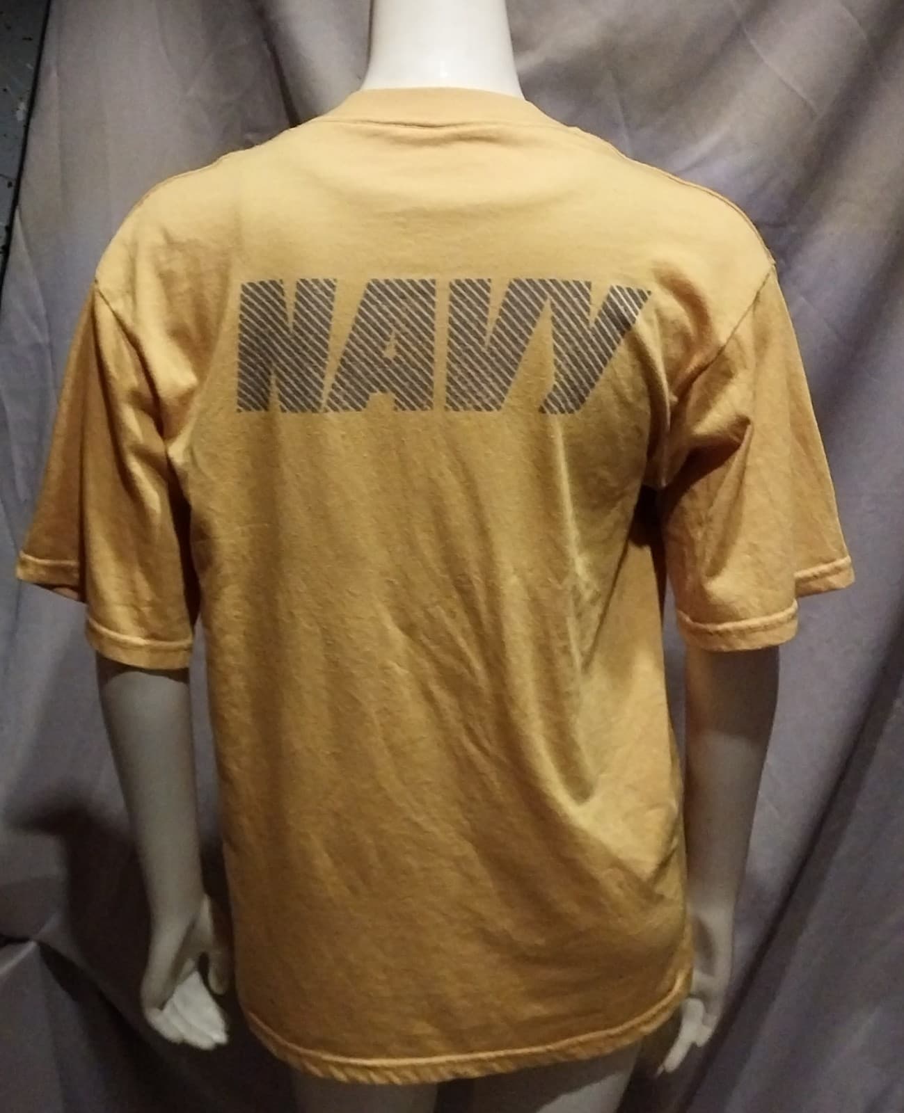 Official US Navy Originals t-shirt Yellow MJ Soffe Size Small - Thumbnail 2
