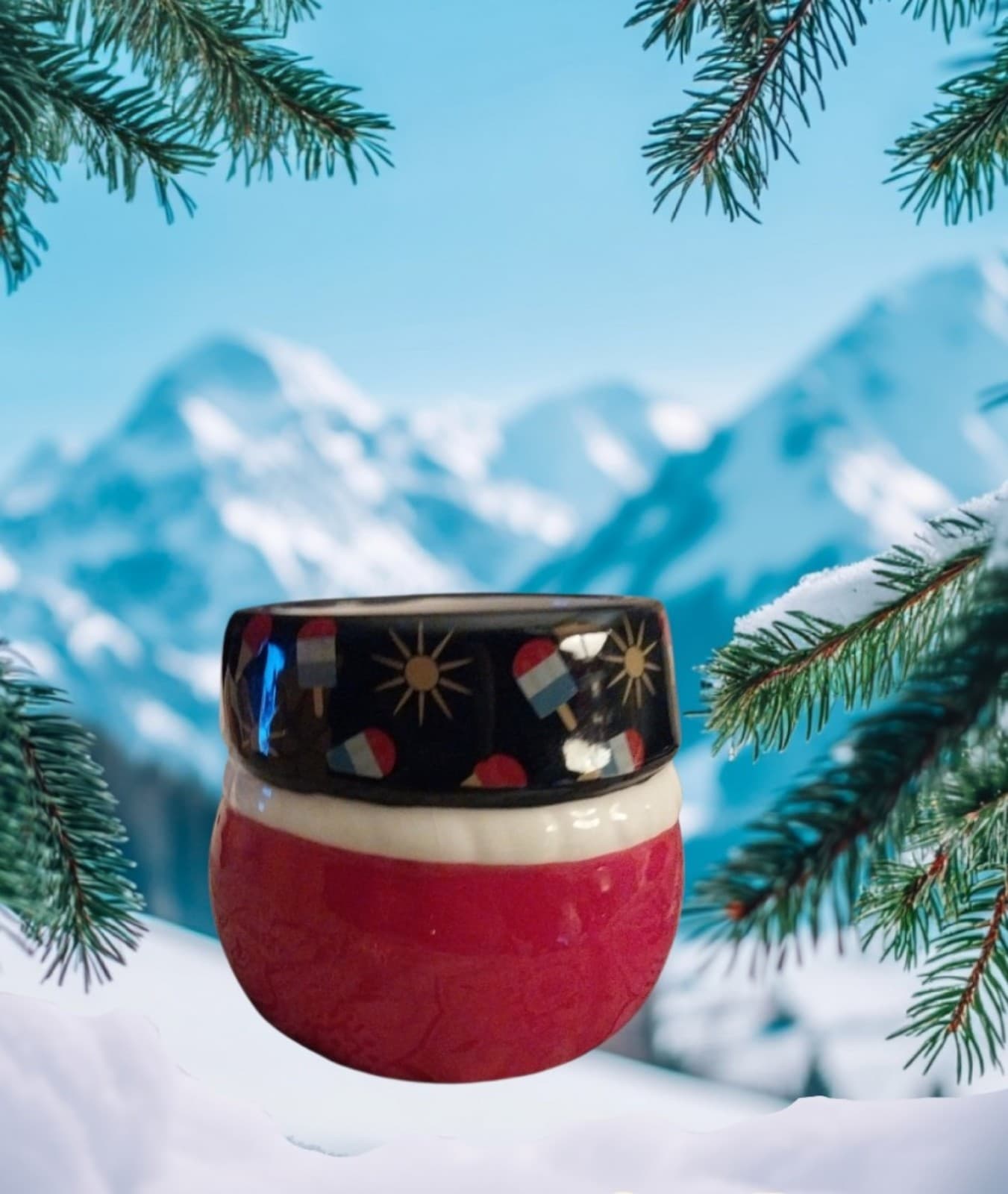 Santa Claus Christmas Candle Holder - Thumbnail 2