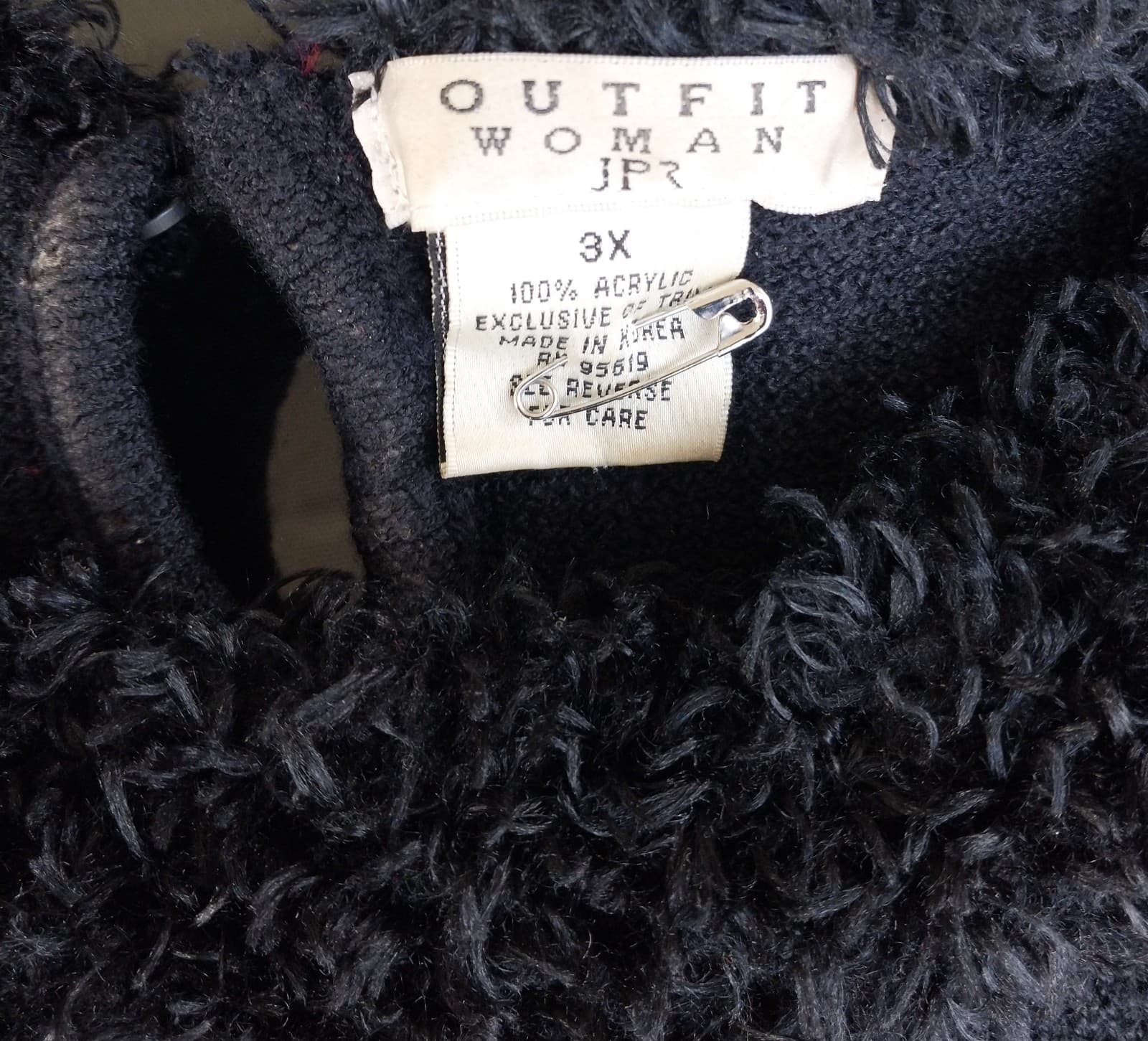 Outfit Woman JPR, Black Sweater Size 3X - Thumbnail 4