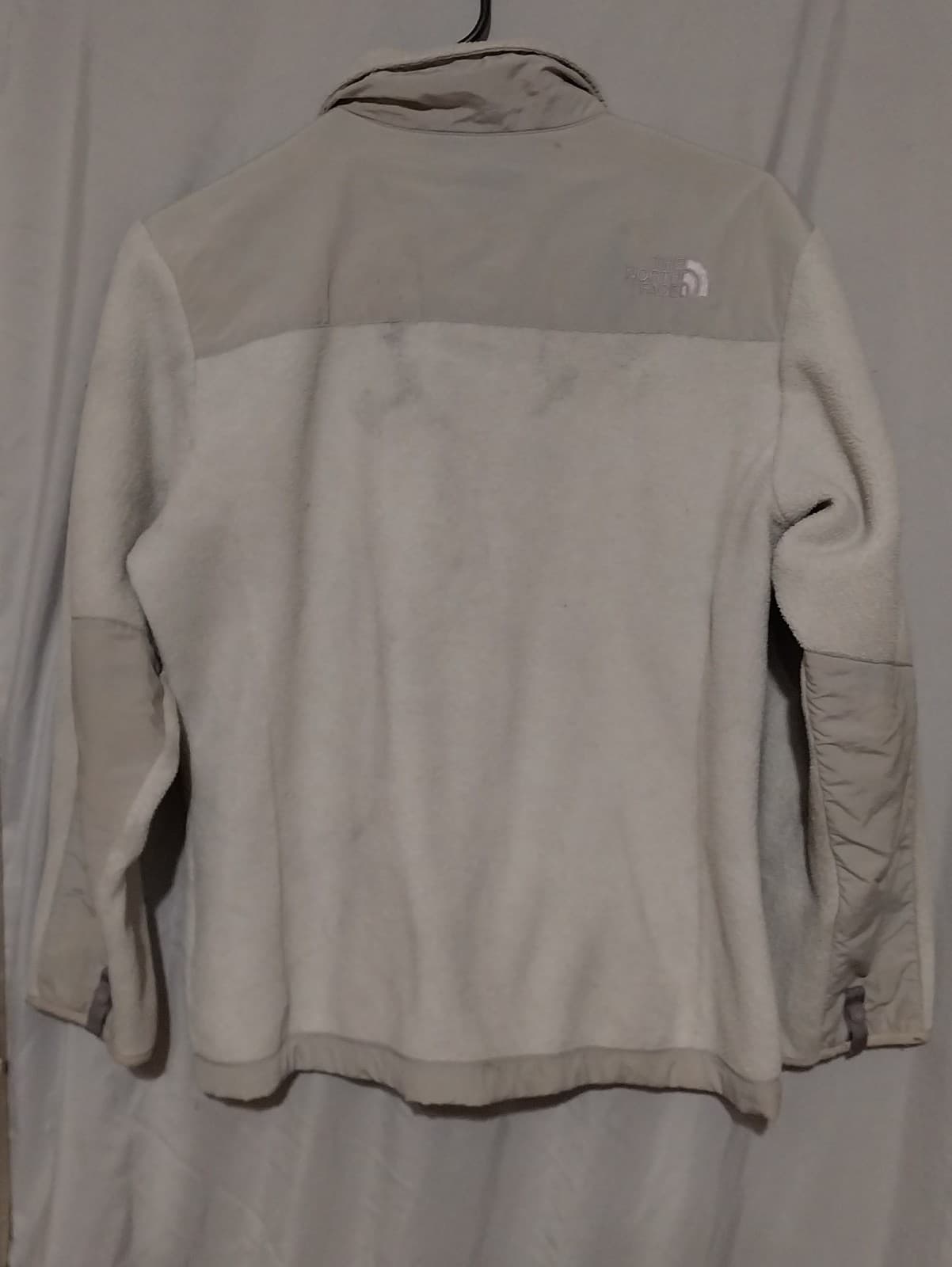 North Face Denali Girls Fleece Jacket light grey. Size Large - Thumbnail 3