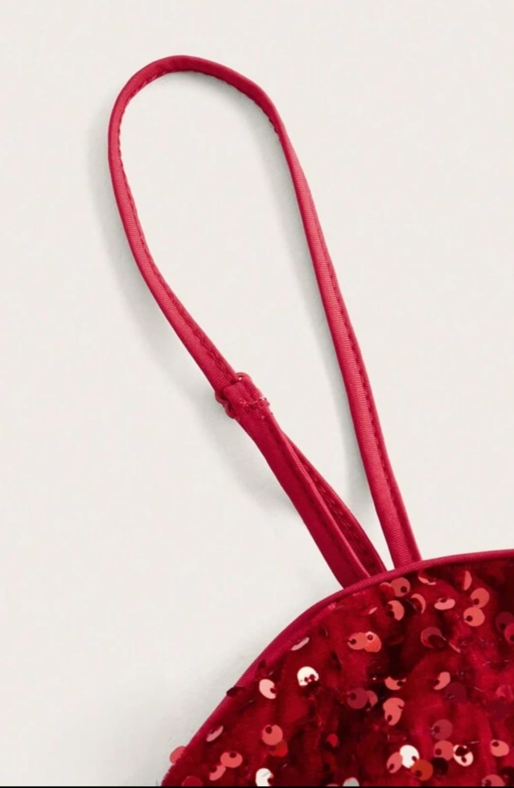 SHEIN ICON Sequin Decor Cami Bodysuit. Size Large - Thumbnail 5