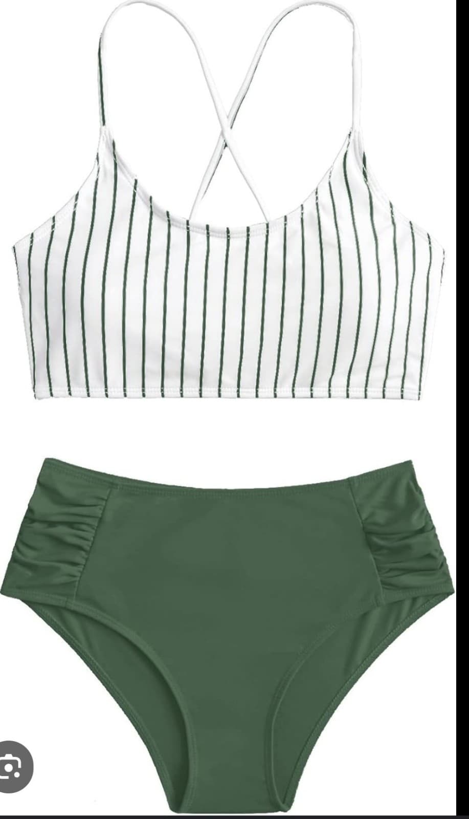 Shein Green & White Bikini. Never Worn. - Image 1