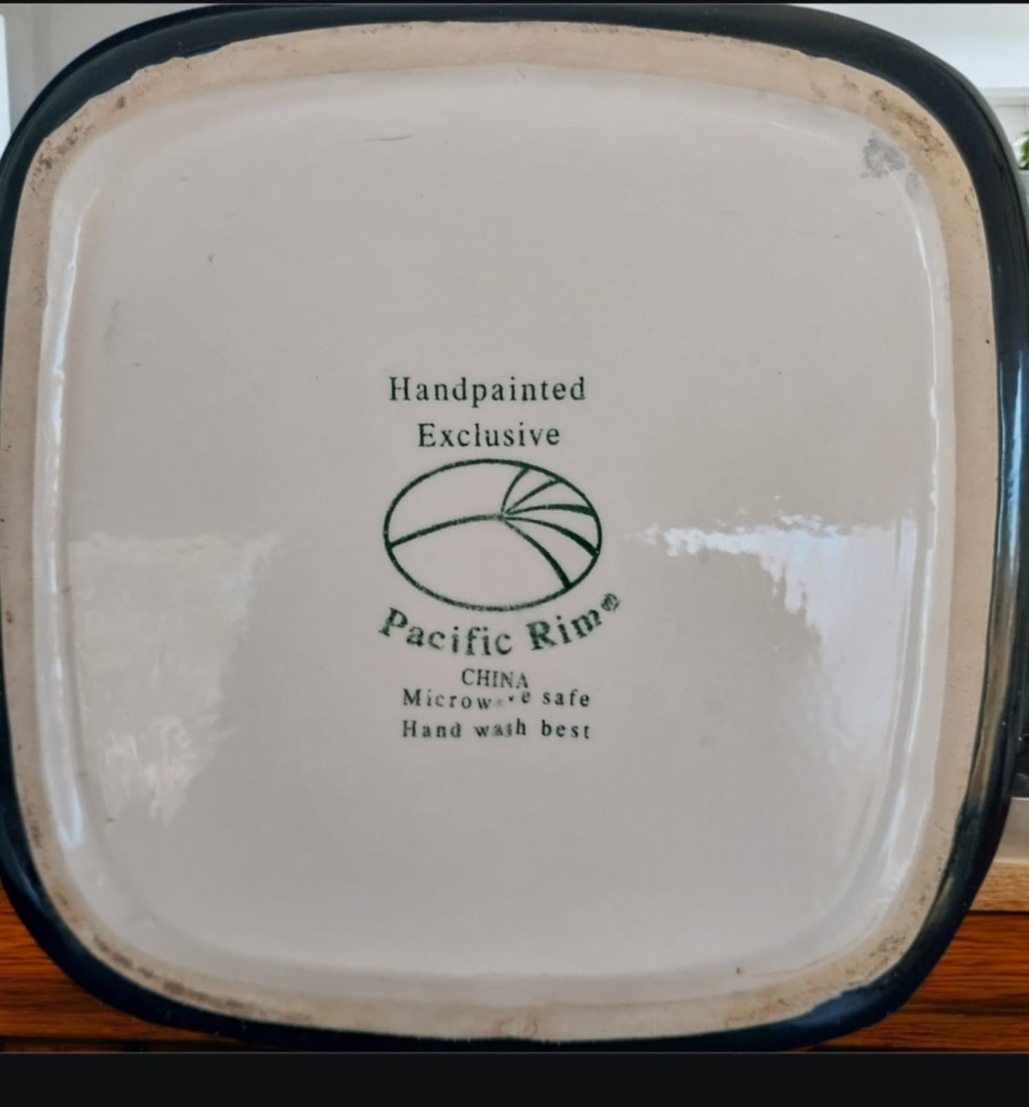 Pacific Rim Multi-Color Retro Hand Painted Square Dish - Thumbnail 9