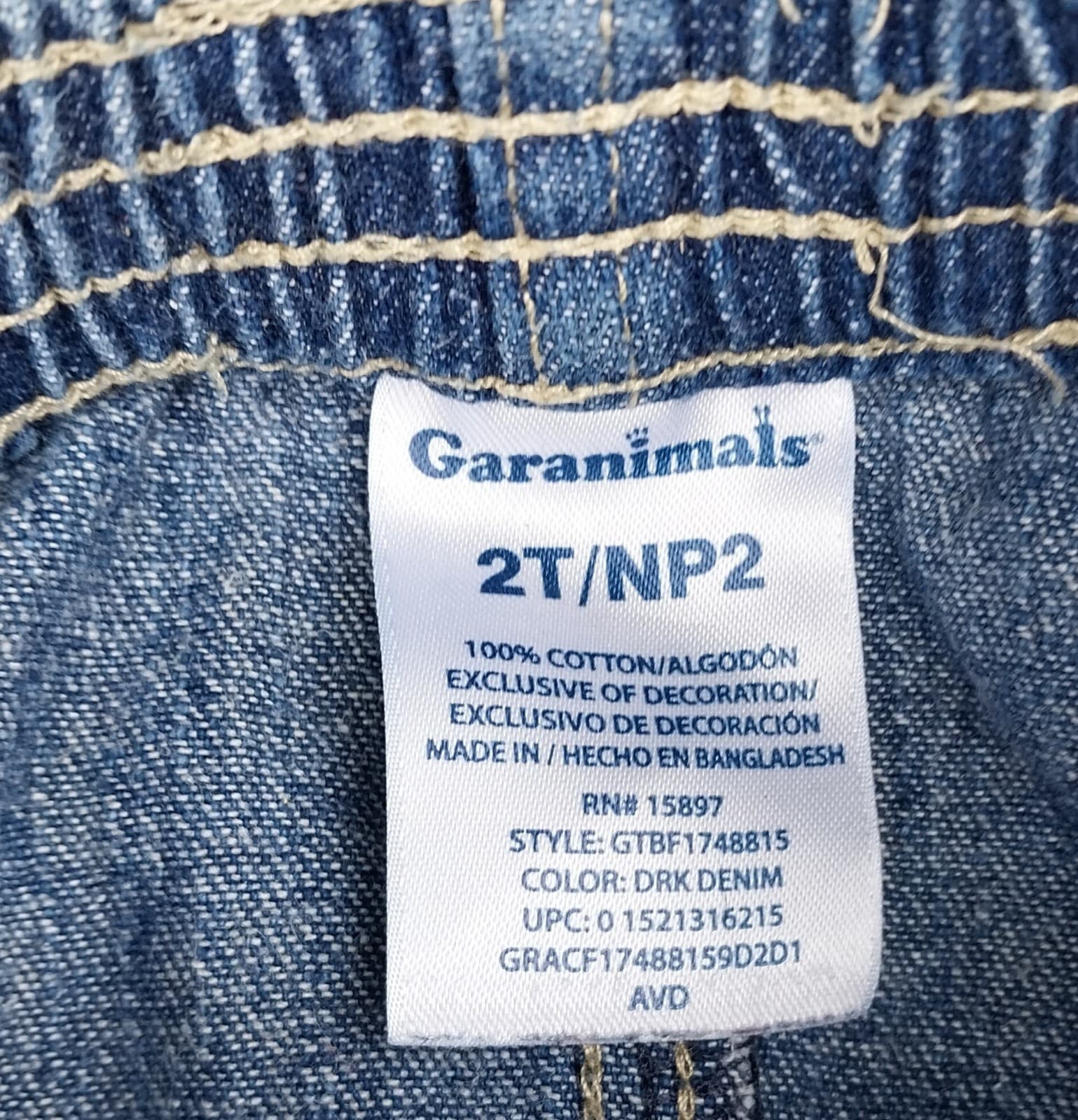 Garanimals Toddler Jeans, Size 2T - Thumbnail 3