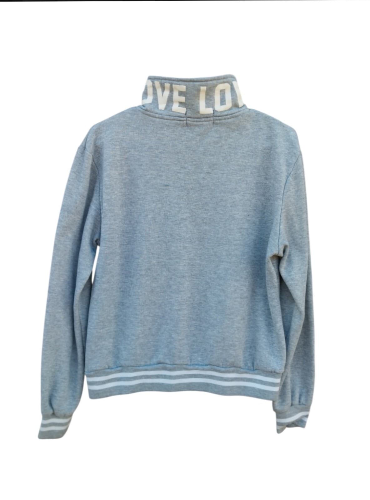 SuperNova "LOVE" Grey & White Sweatshirt. Size Large - Thumbnail 4