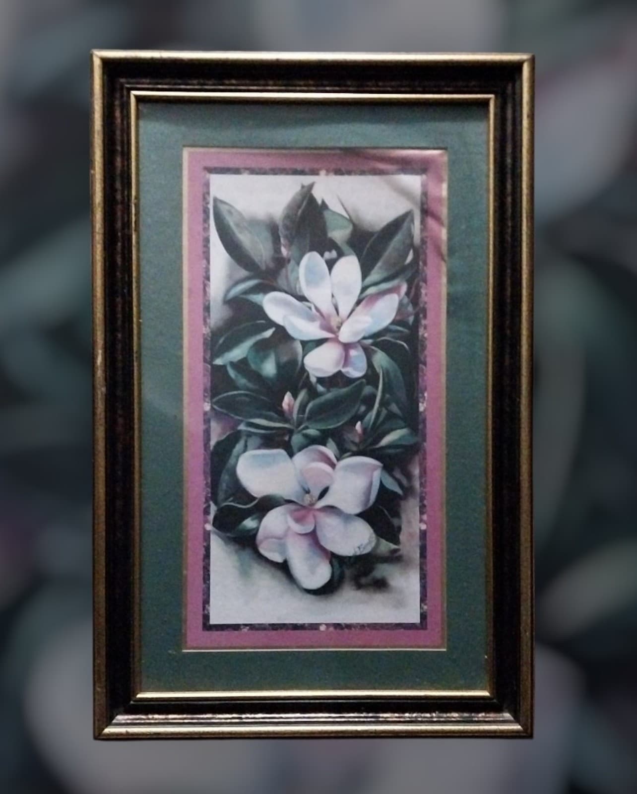 2 Home Interiors Magnolia Flower Framed Pictures - Thumbnail 2