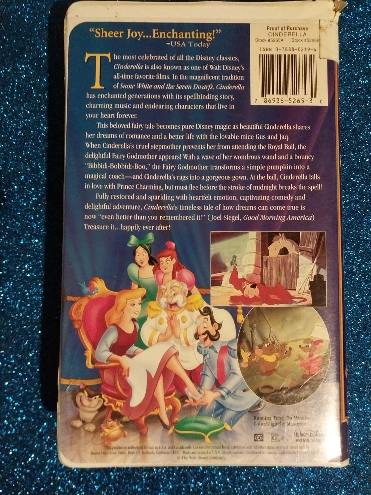 Walt Disney’s Cinderella VHS 1995 Masterpiece Collection - Thumbnail 2