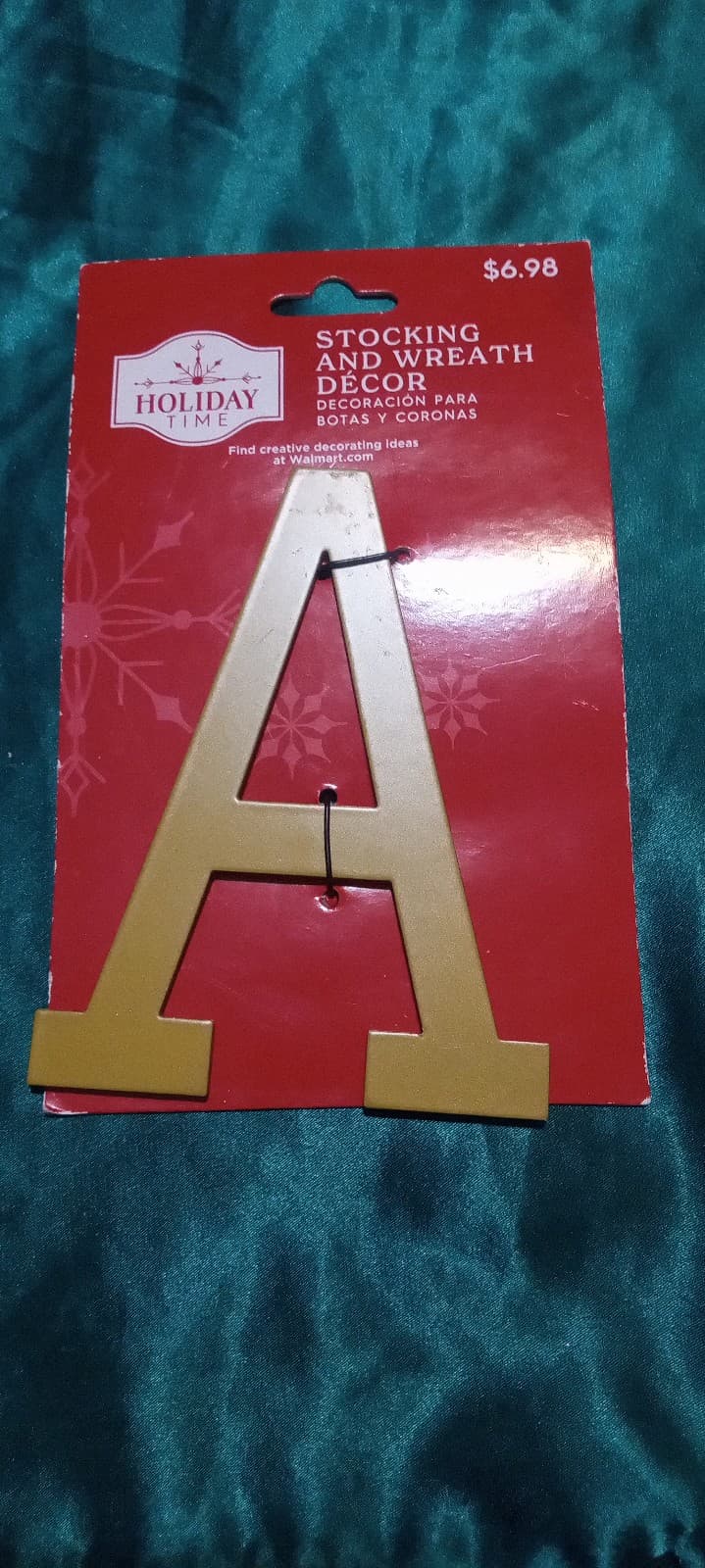 Multi-use Gold Heavy Metal Monogram Magnetic House Letter Wreath Ornamen - Image 1