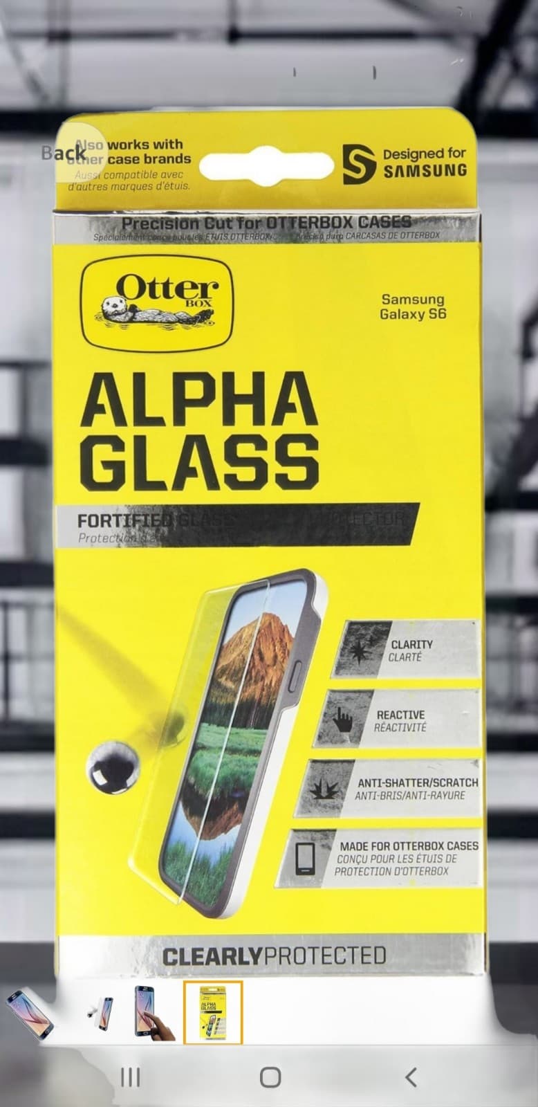 OtterBox Samsung Galaxy S7 Alpha Clear Glass Tempered Tough Screen Protector NEW - Image 1