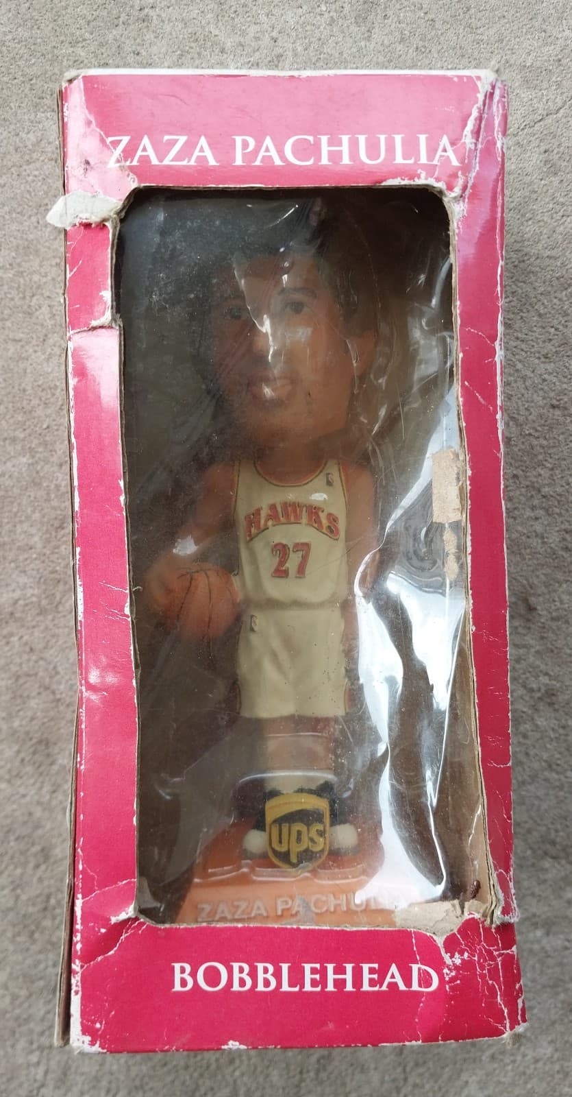 This is for a ATLANTA HAWKS BOBBLEHEAD AUTOGRAPHED BY ZAZA PACHULIA - Image 1