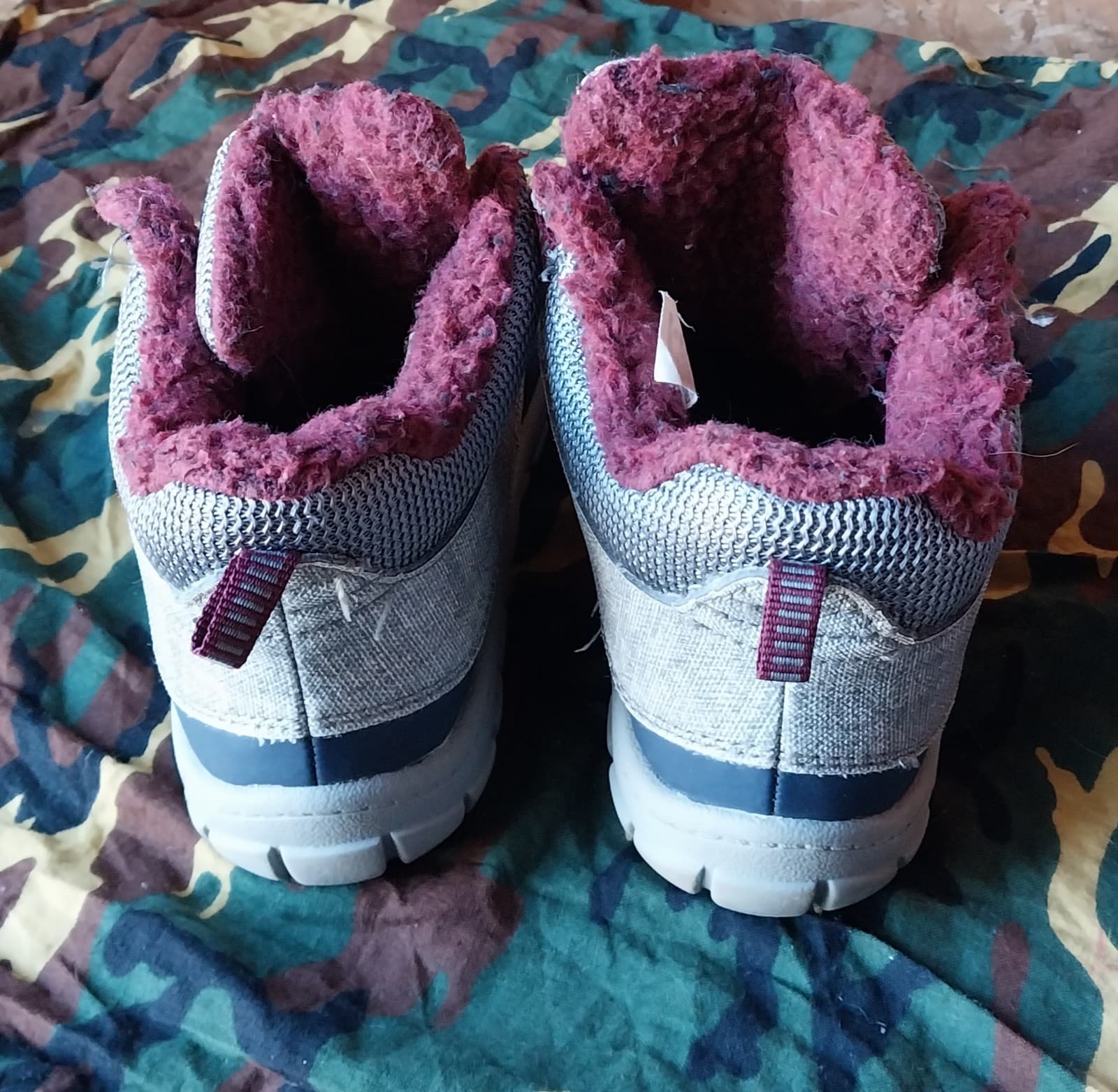 Toddler Boys Wonder Nation Gray / Blue Lined Hiking Snow Boots Size 10 - Thumbnail 3